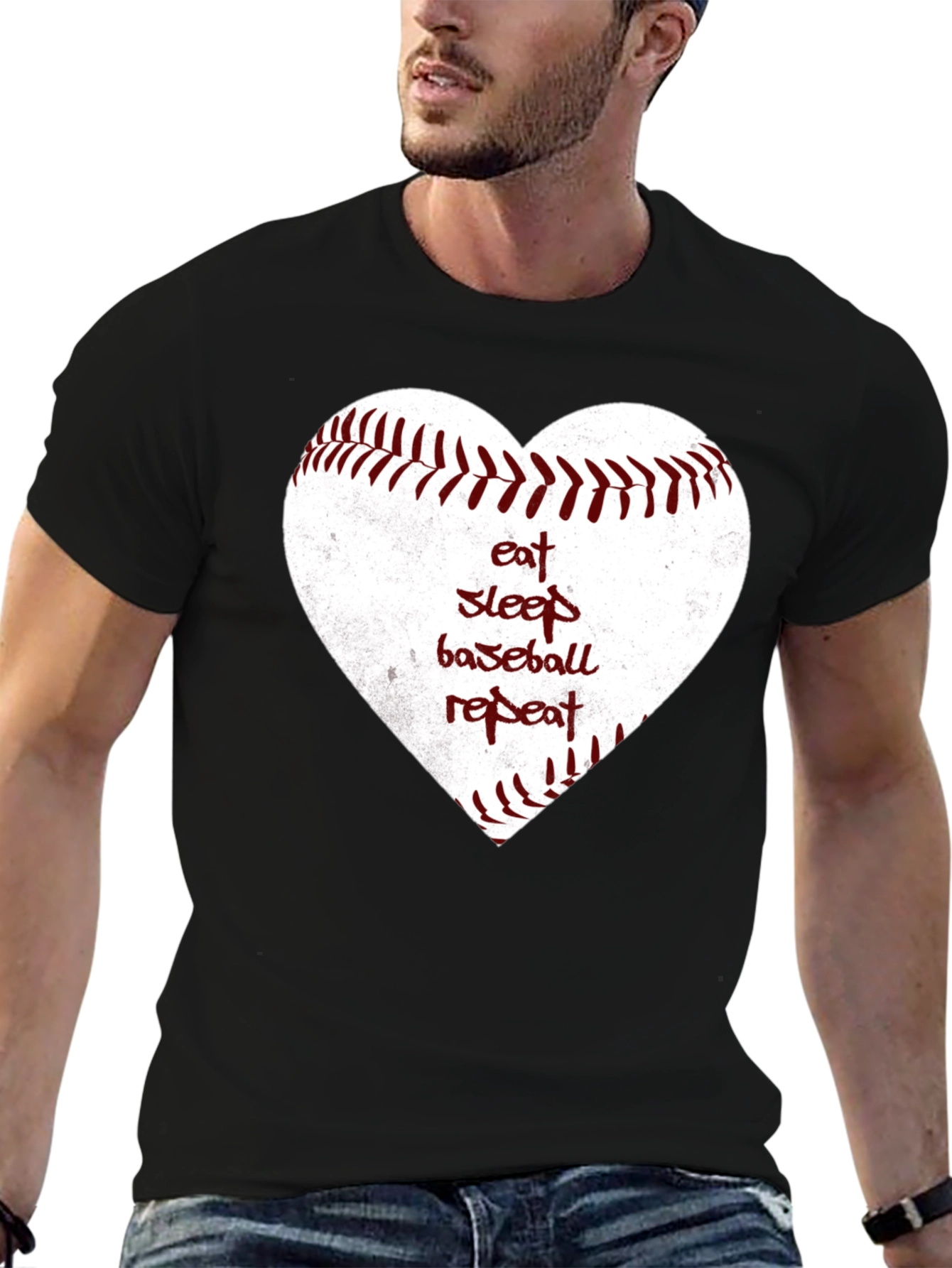 Eat Sleep Baseball Repeat Heart T-Shirt