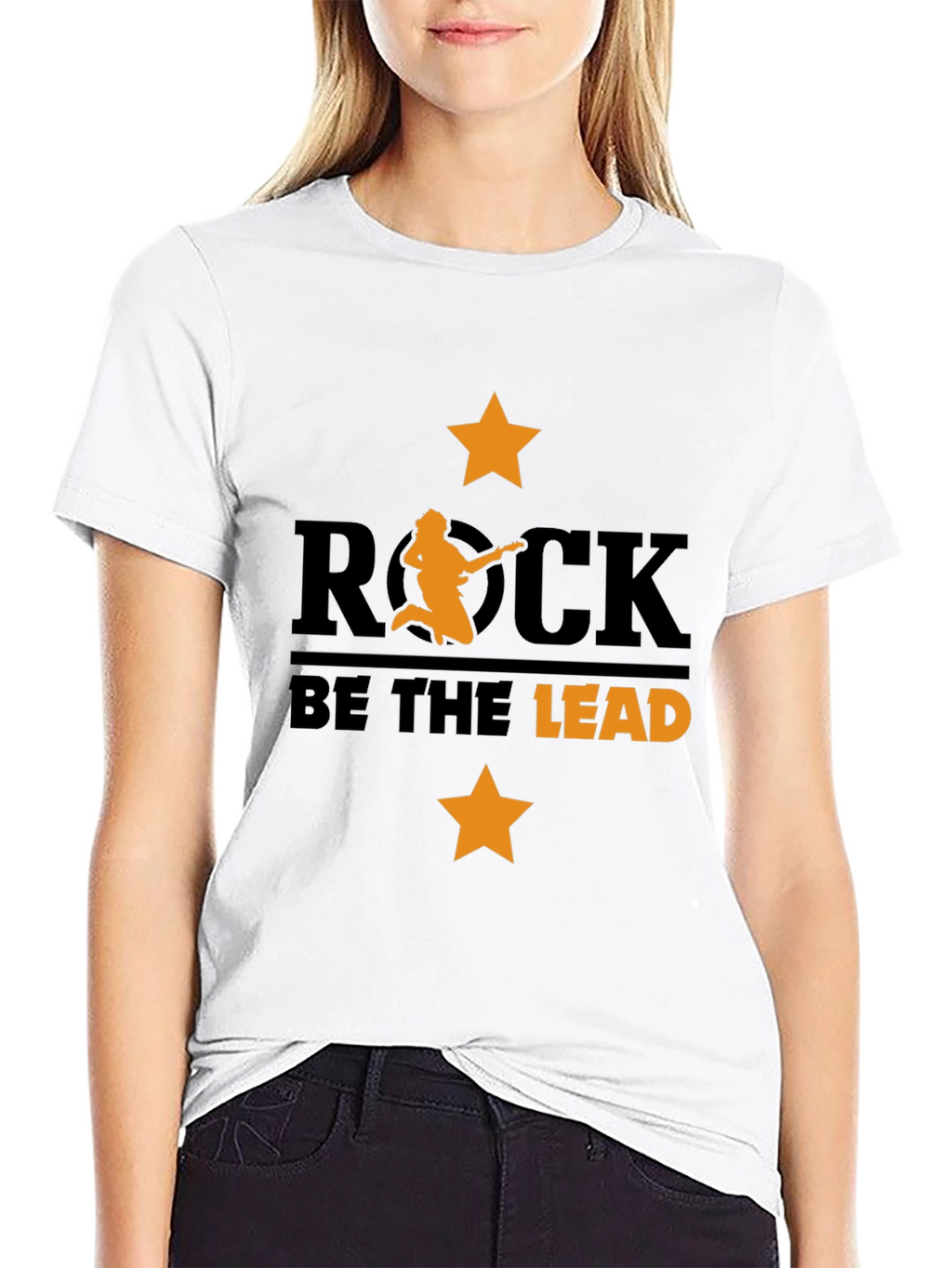 Rock Be The Lead Black Graphic Tee
