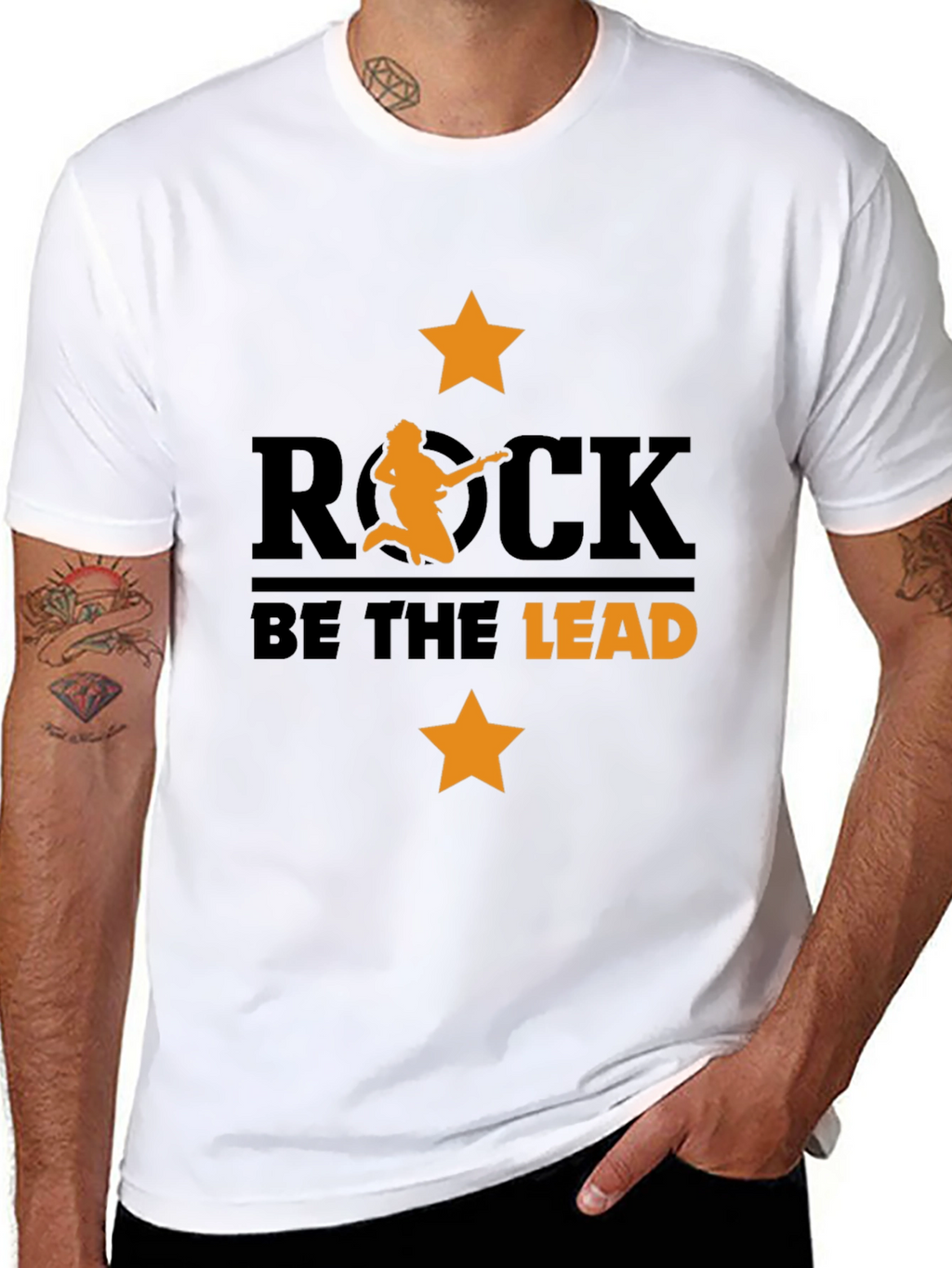 Rock Be The Lead Black Graphic Tee
