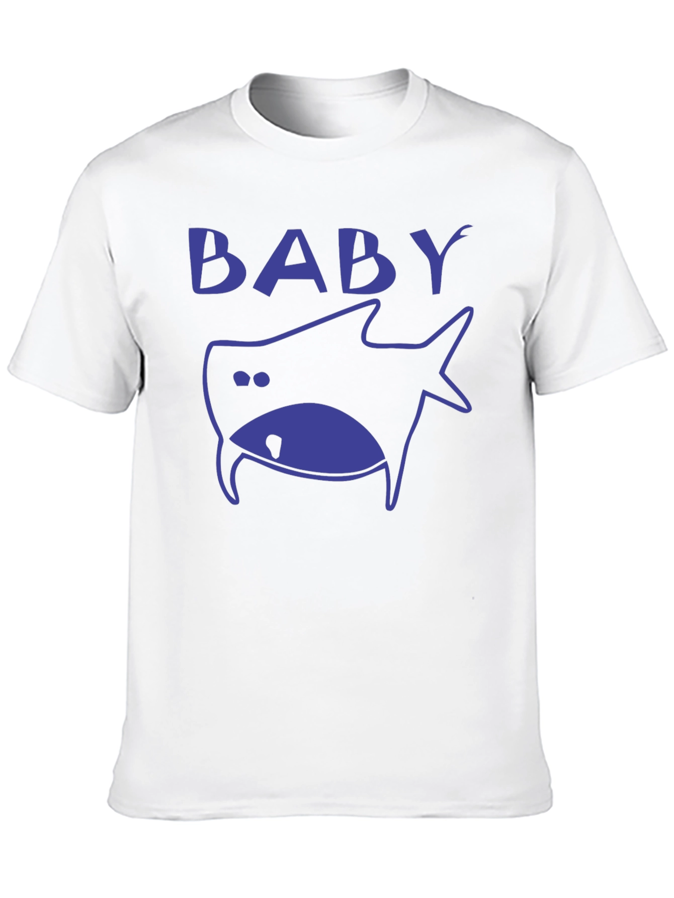 Baby Shark Graphic Print Mens Black T-Shirt