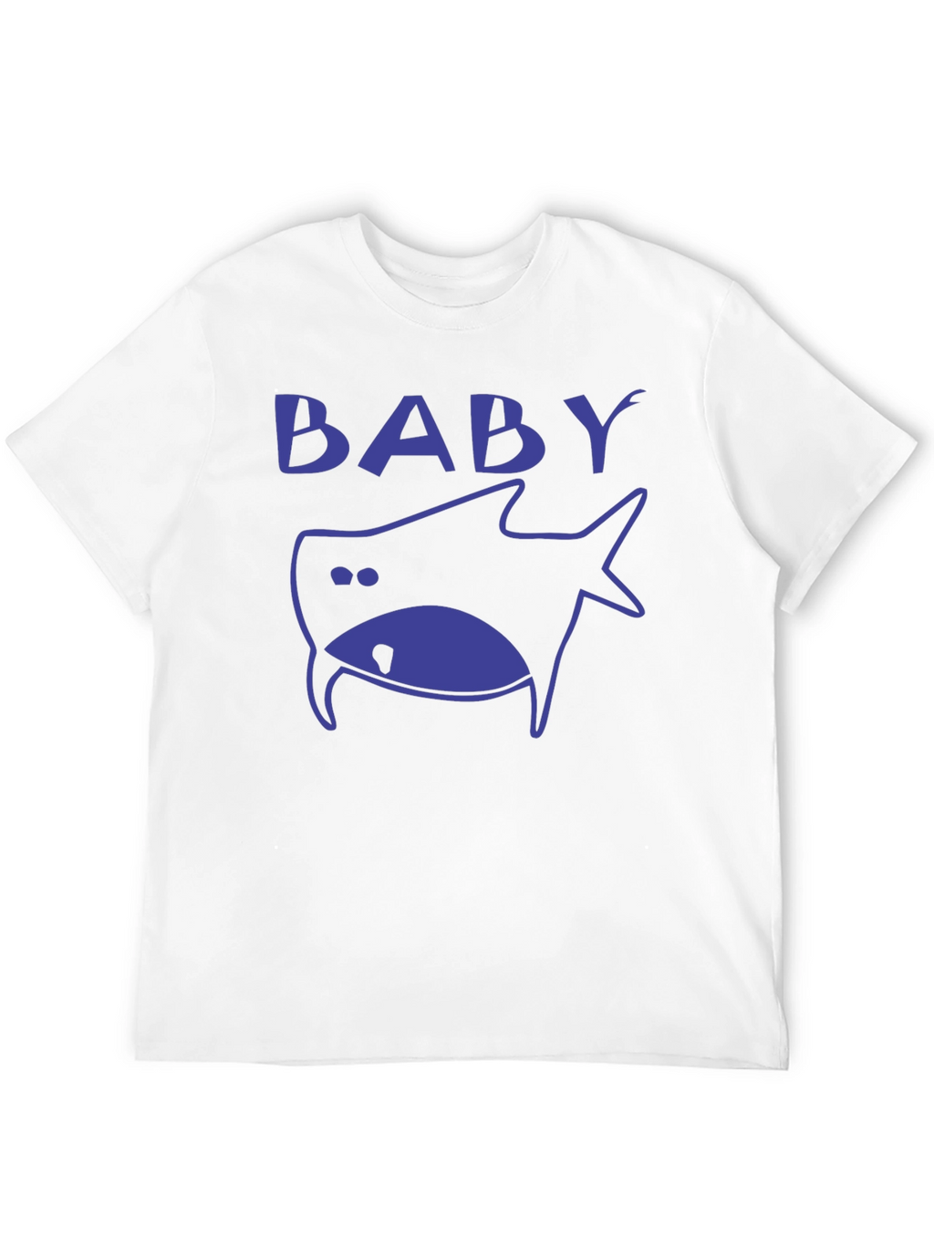 Baby Shark Graphic Print Mens Black T-Shirt