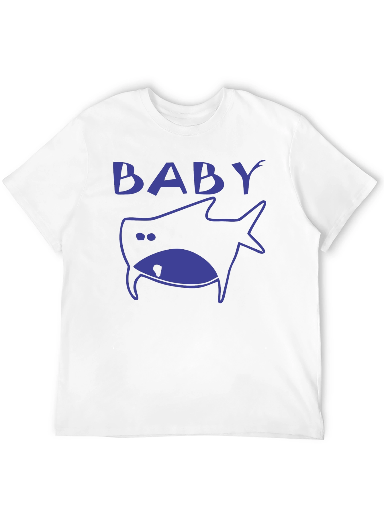 Baby Shark Graphic Print Mens Black T-Shirt