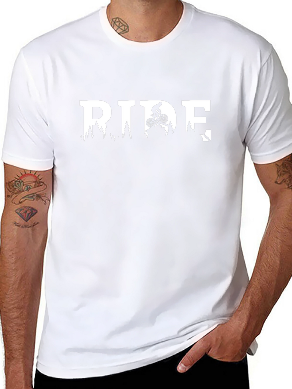 Ride Mountain Bike Graphic T-Shirt - Black