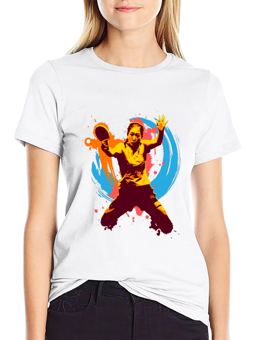 Dynamic Table Tennis Graphic Tee - Sporty Activewear