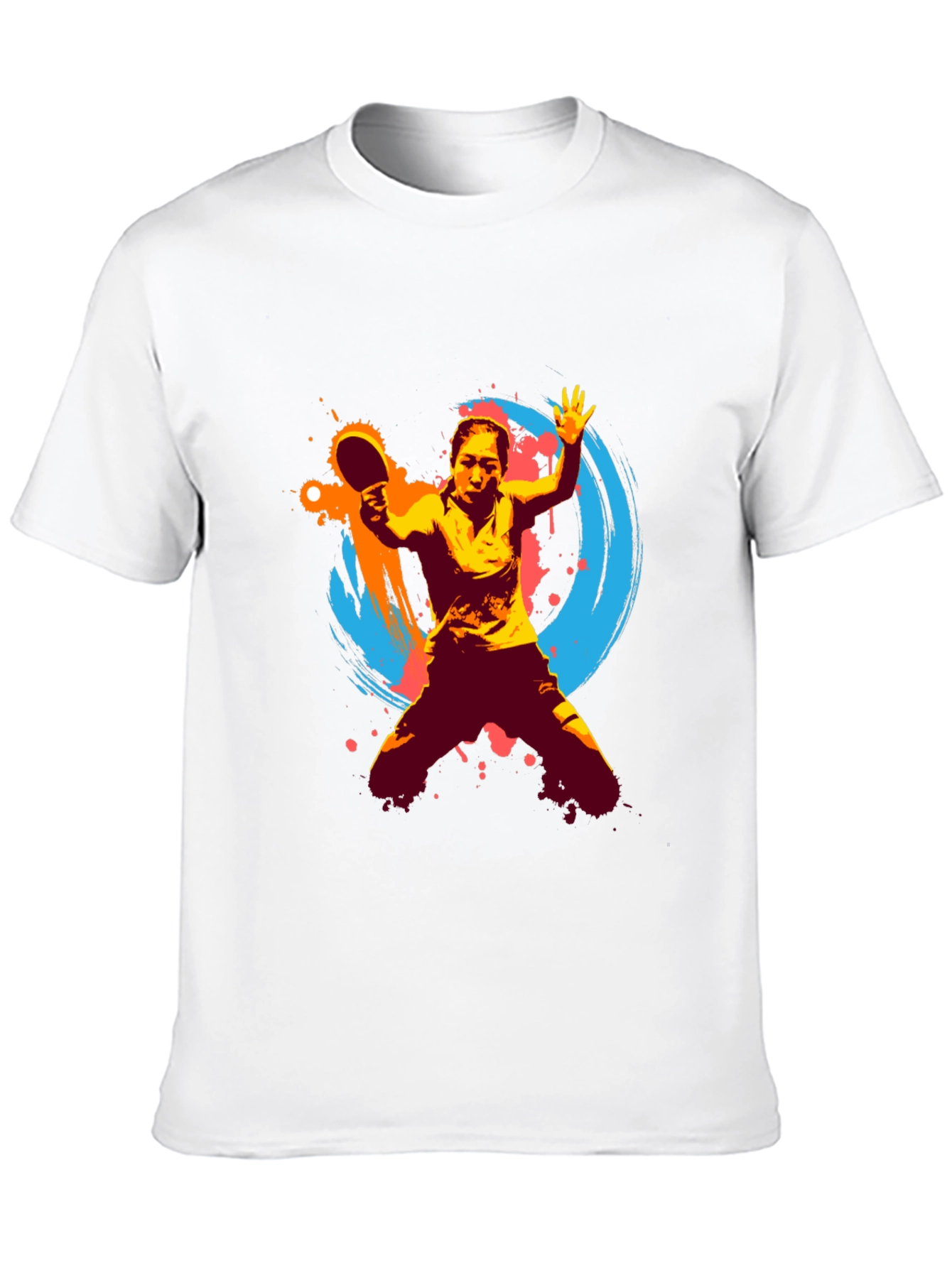 Dynamic Table Tennis Graphic Tee - Sporty Activewear