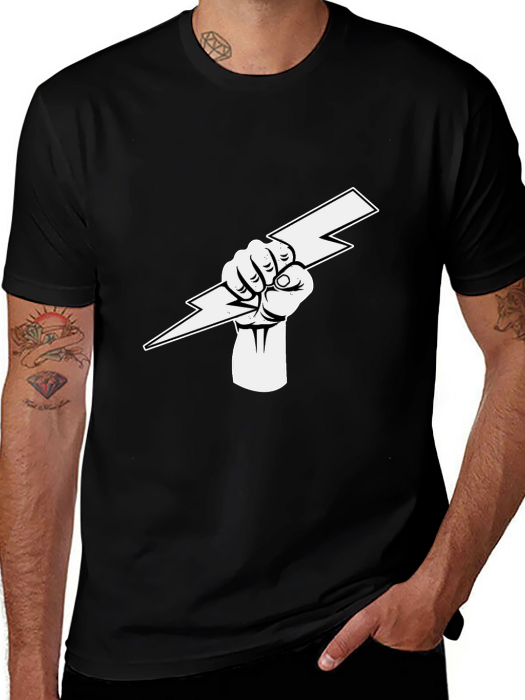 Lightning Bolt Fist Graphic Tee
