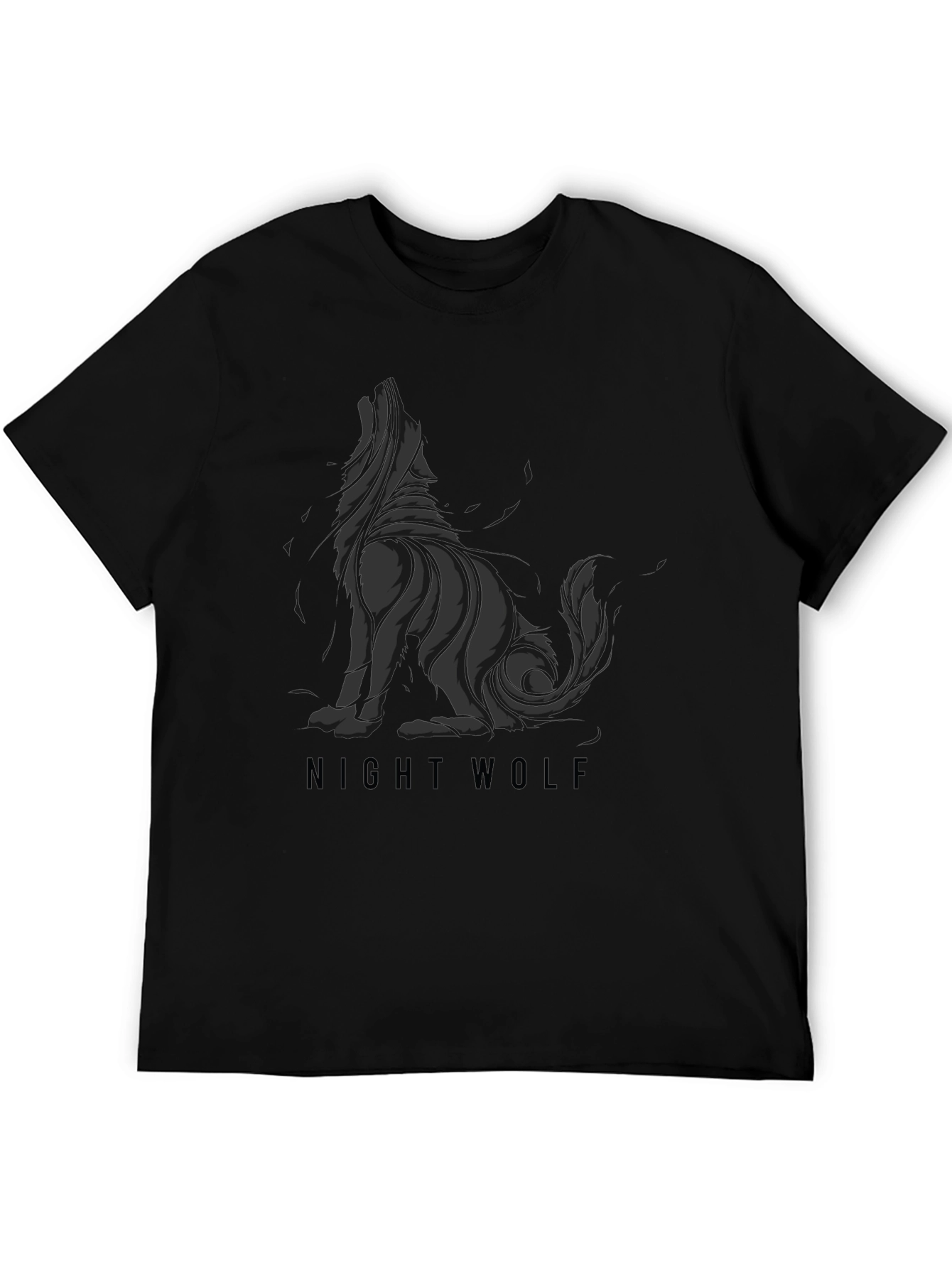 Night Wolf Graphic Tee - Dark Style