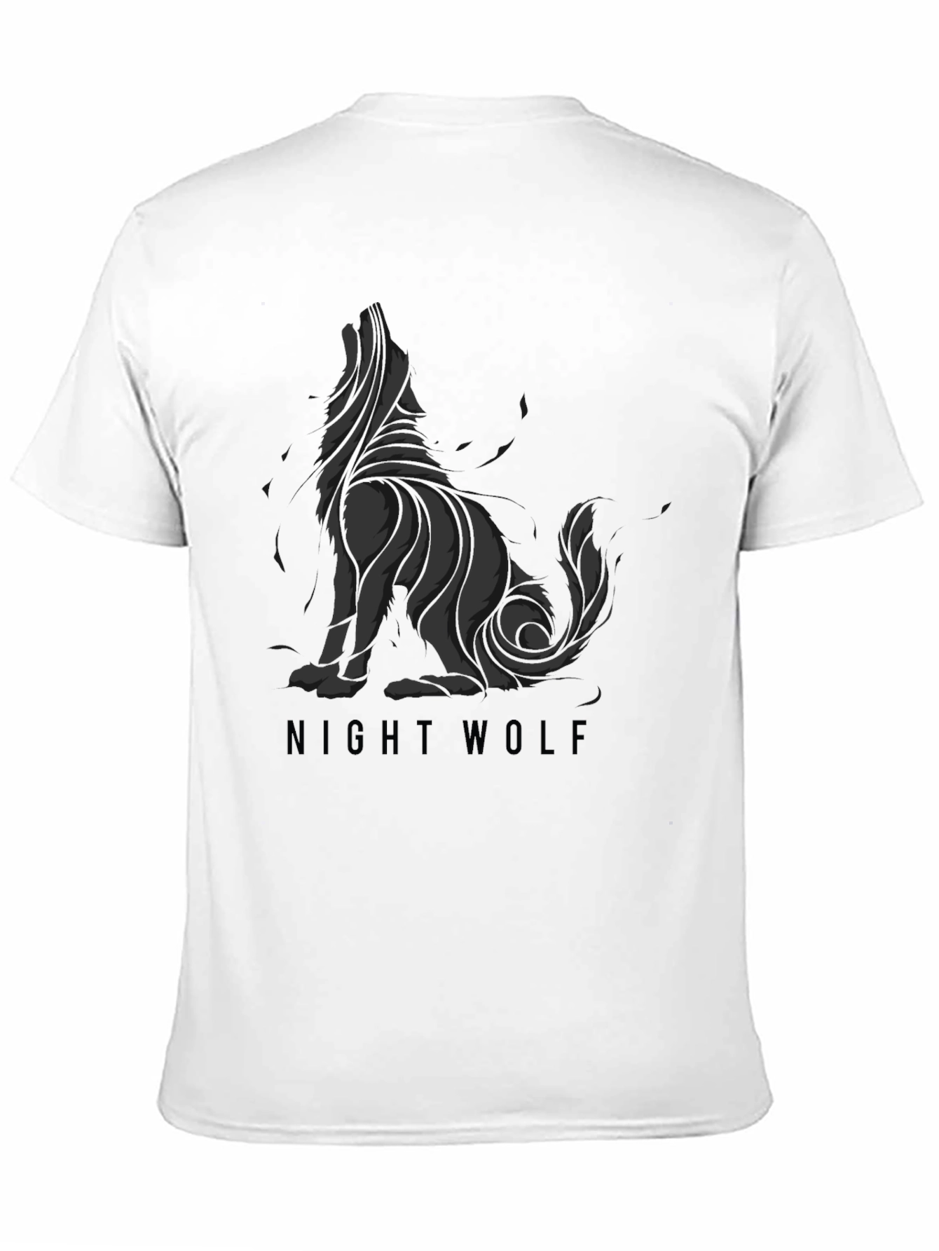 Night Wolf Graphic Tee - Dark Style