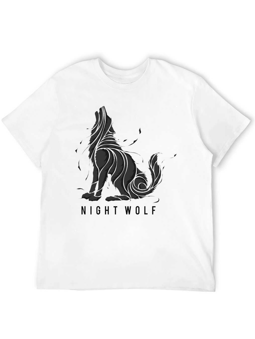 Night Wolf Graphic Tee - Dark Style