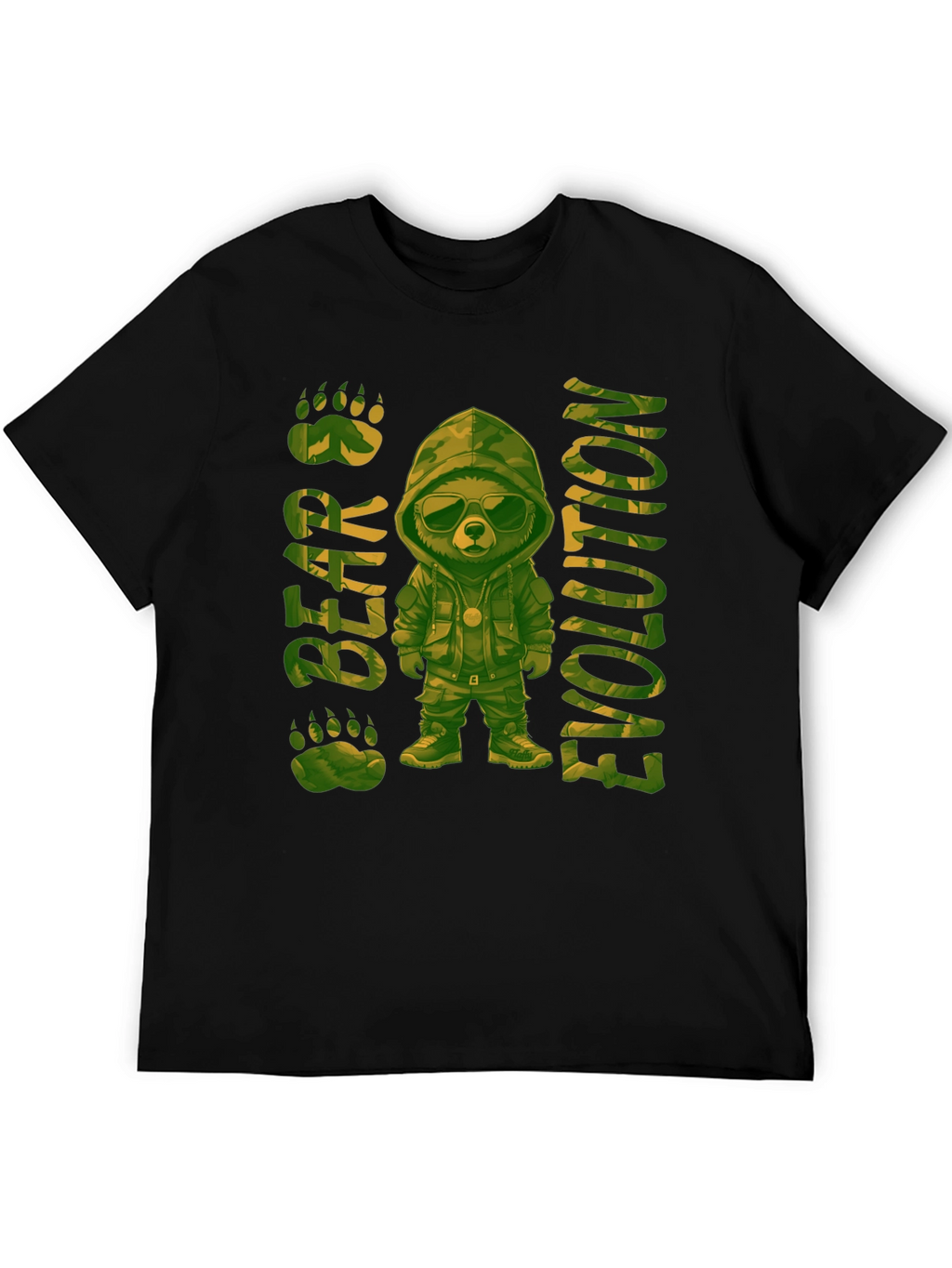 Bear Evolution Camo Graphic T-Shirt