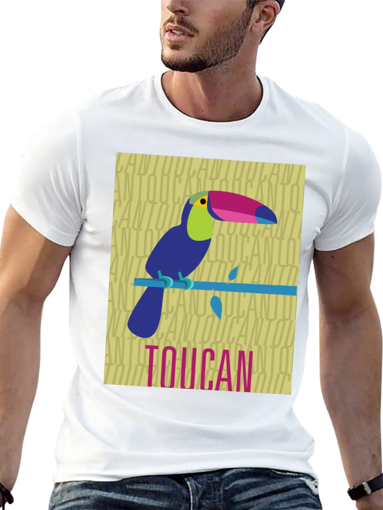 Toucan Graphic Print T-Shirt - Stylish and Unique