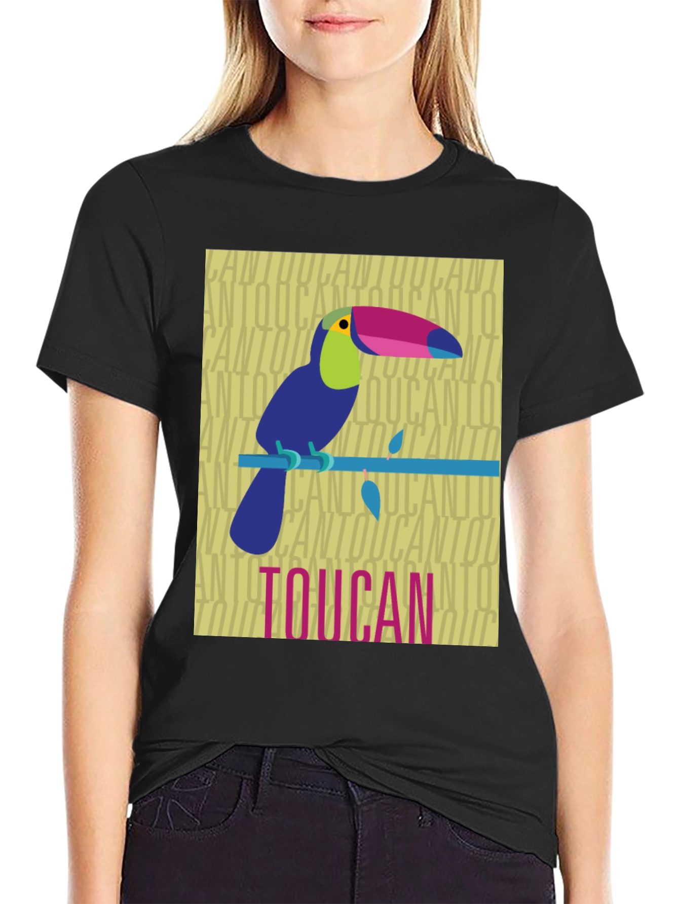 Toucan Graphic Print T-Shirt - Stylish and Unique