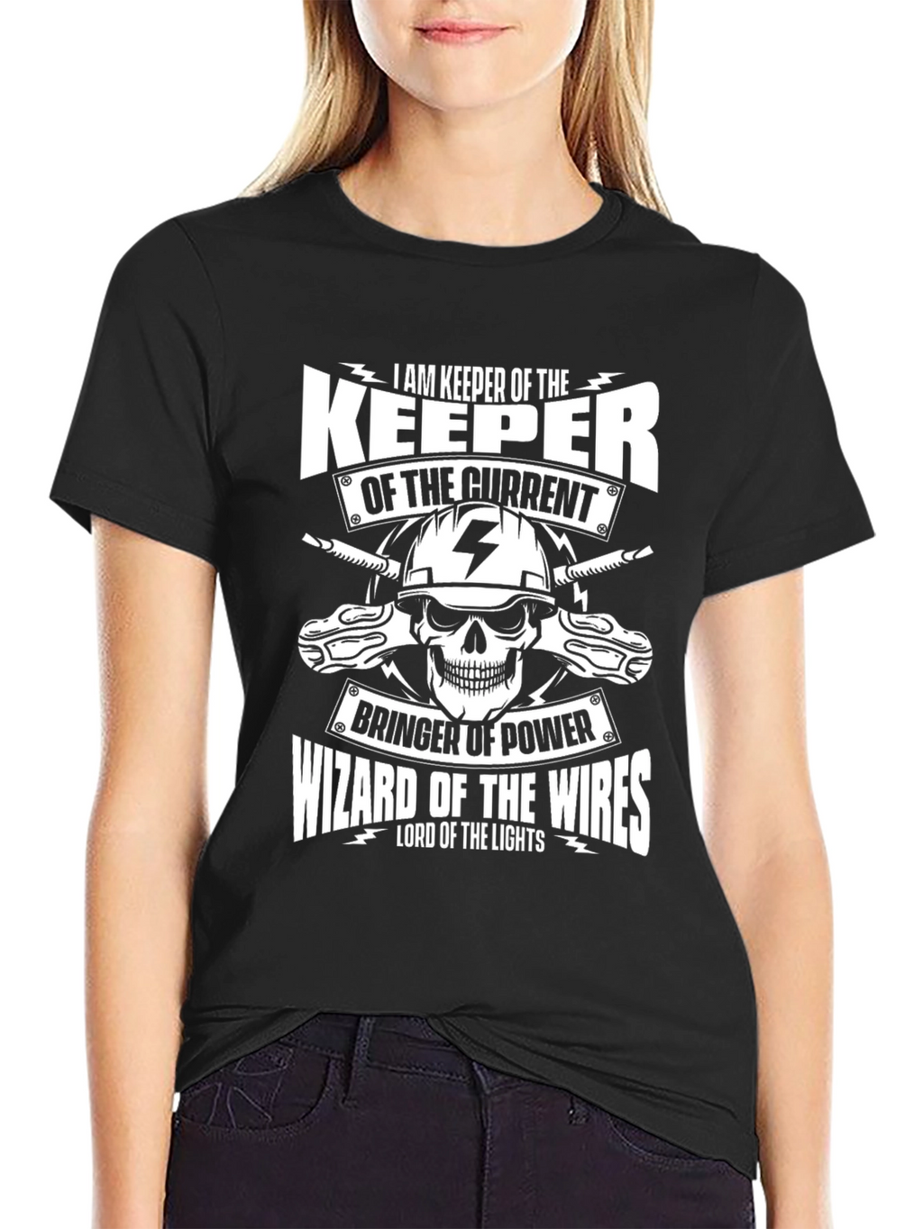 Electrician T-Shirt: Keeper of the Current Design