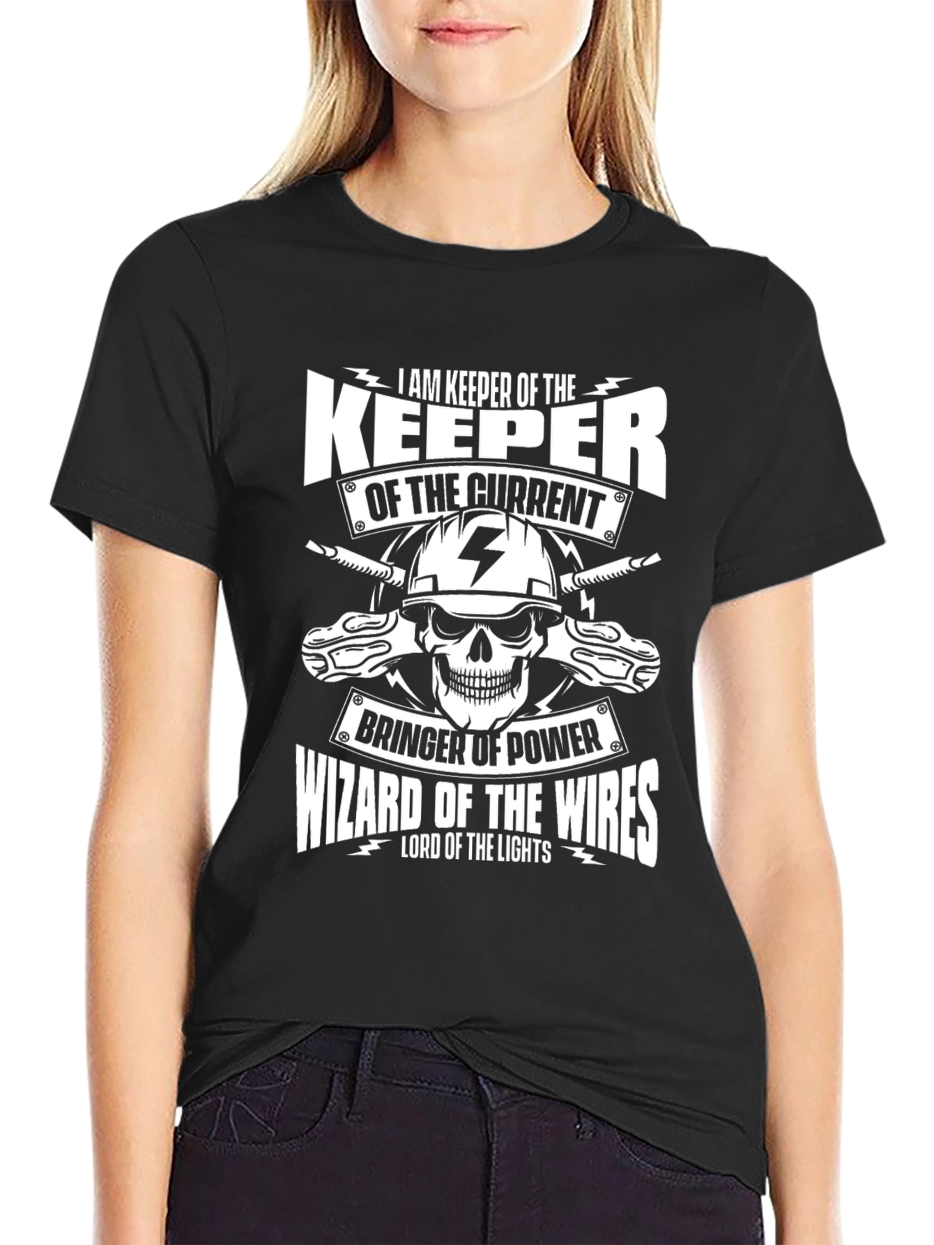 Electrician T-Shirt: Keeper of the Current Design
