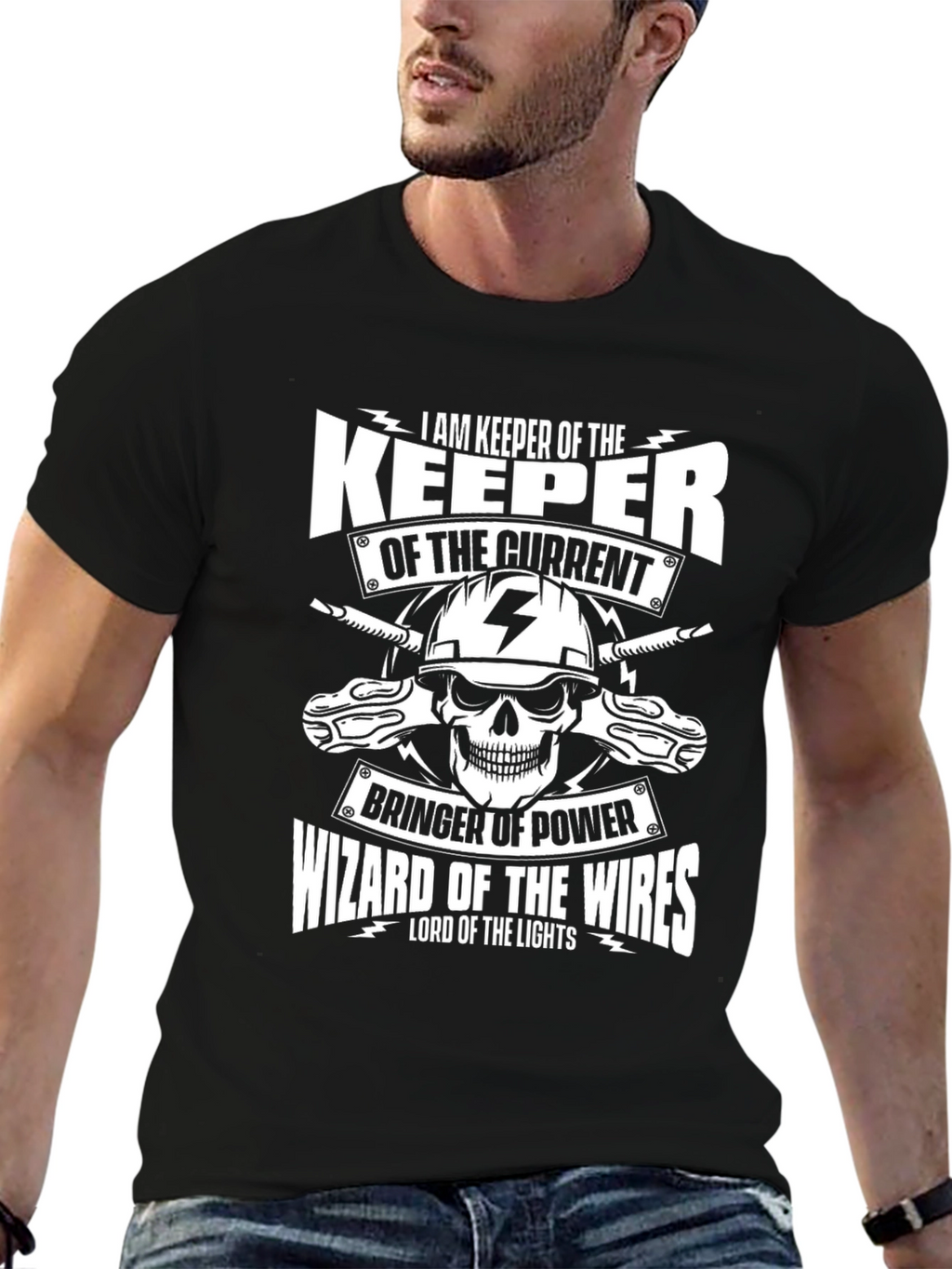 Electrician T-Shirt: Keeper of the Current Design