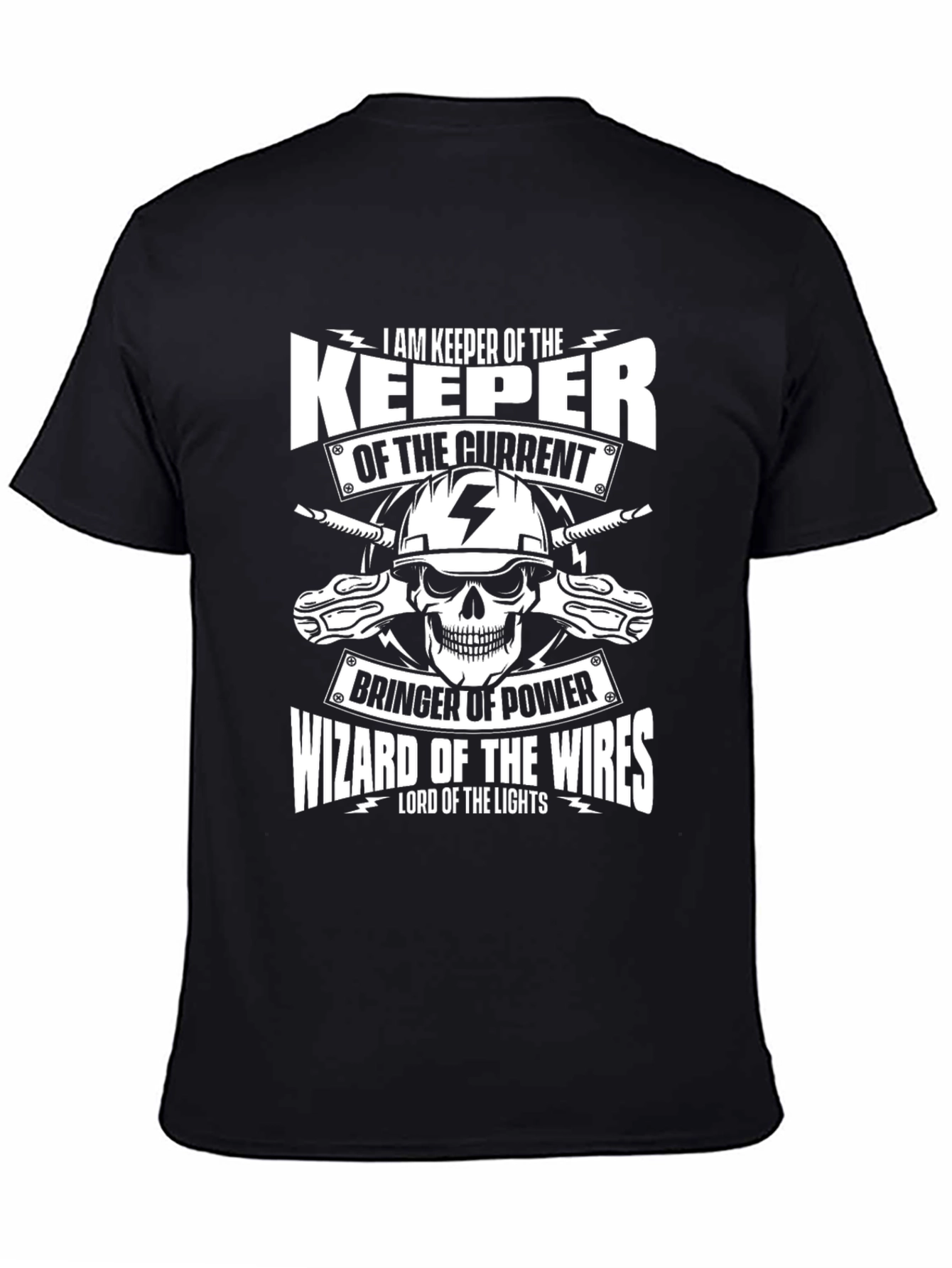 Electrician T-Shirt: Keeper of the Current Design