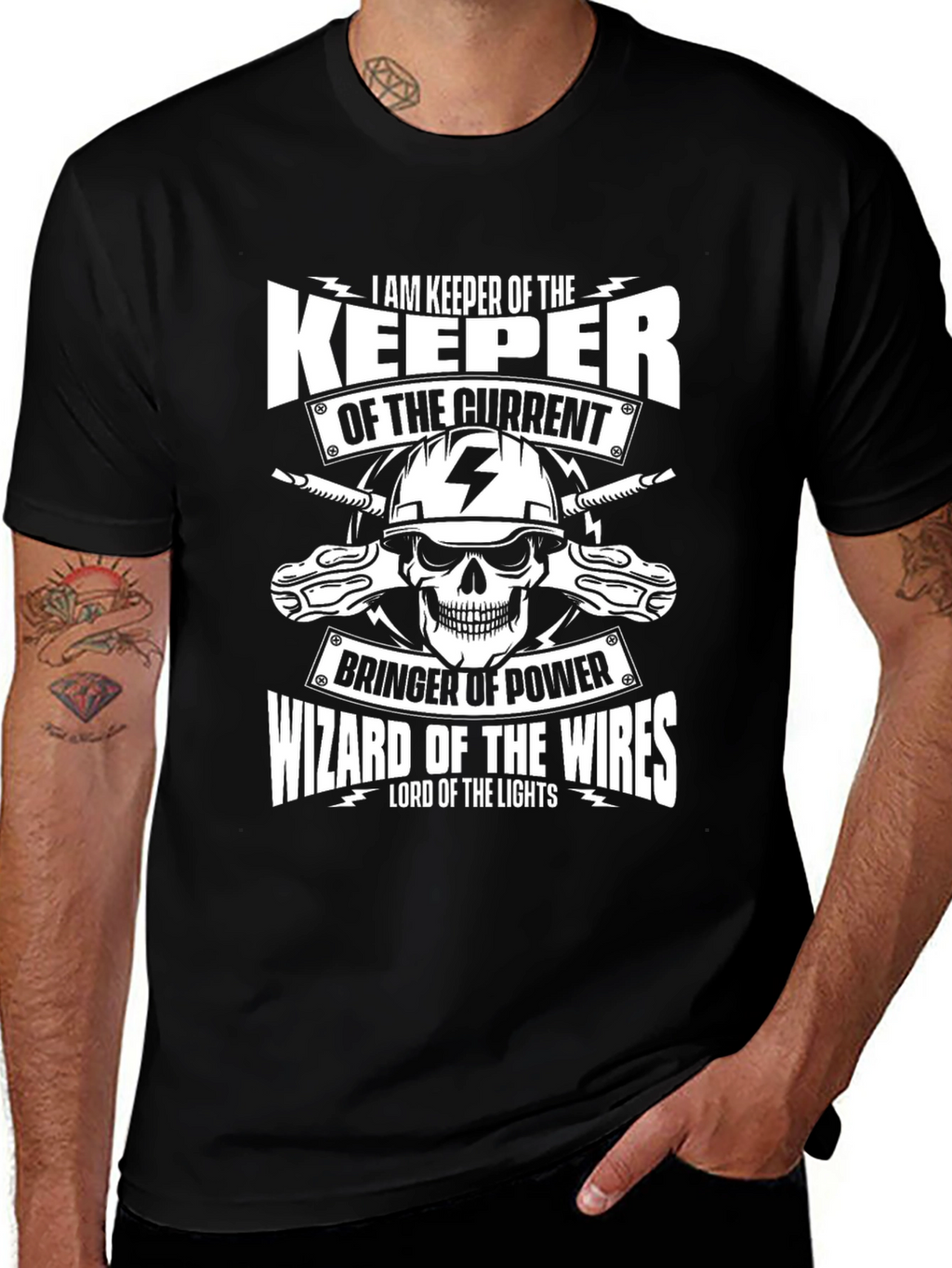 Electrician T-Shirt: Keeper of the Current Design