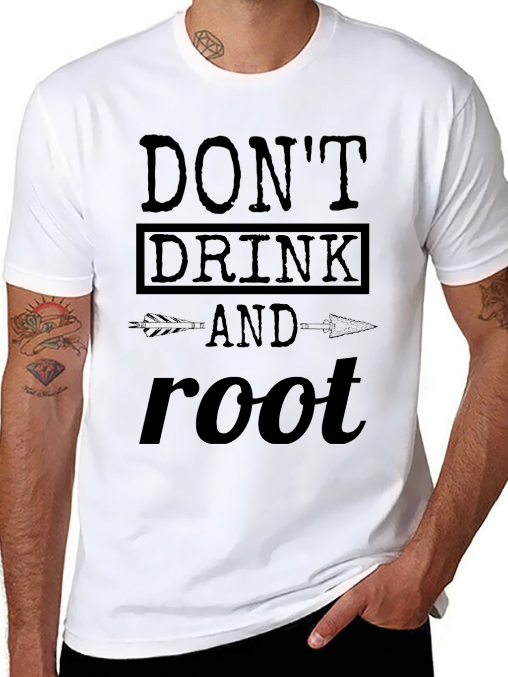 Dont Drink and Root T-Shirt Funny Party Tee