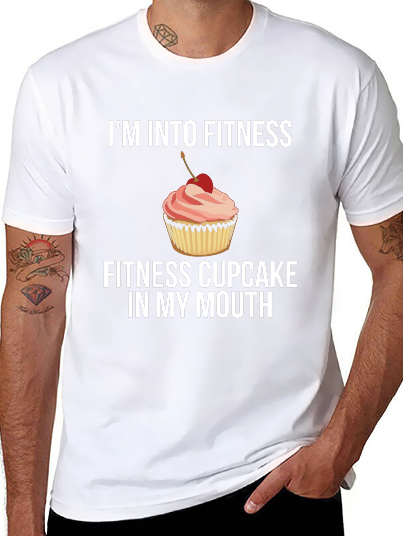 Fitness Cupcake Graphic T-Shirt