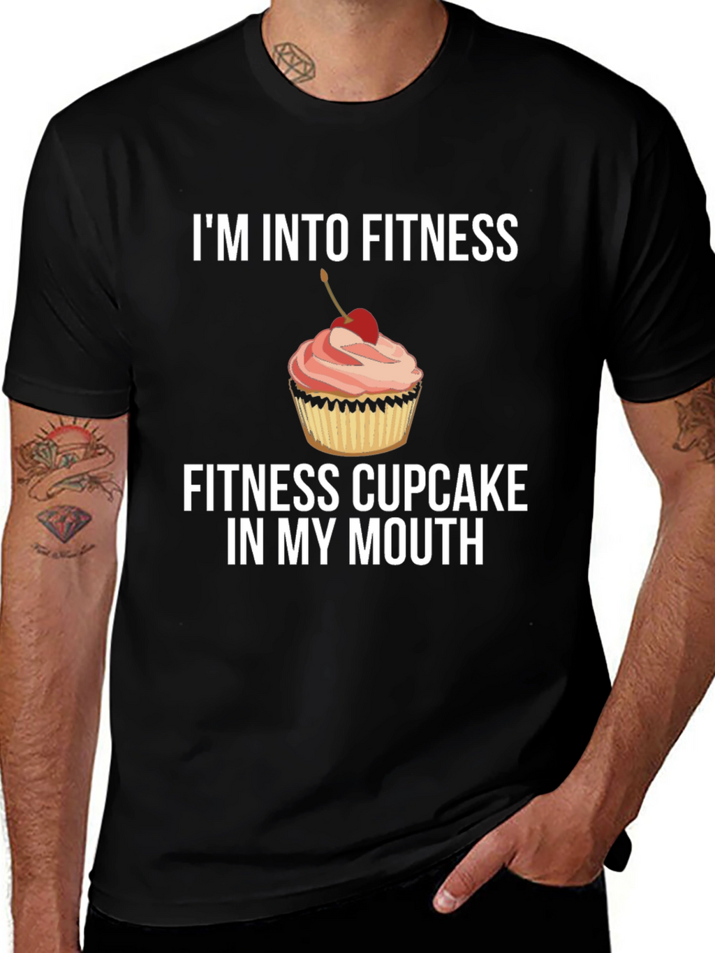 Fitness Cupcake Graphic T-Shirt