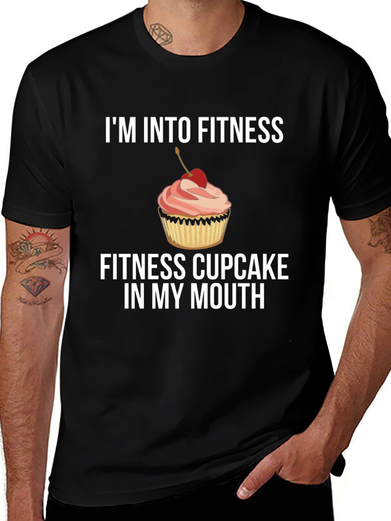Fitness Cupcake Graphic T-Shirt