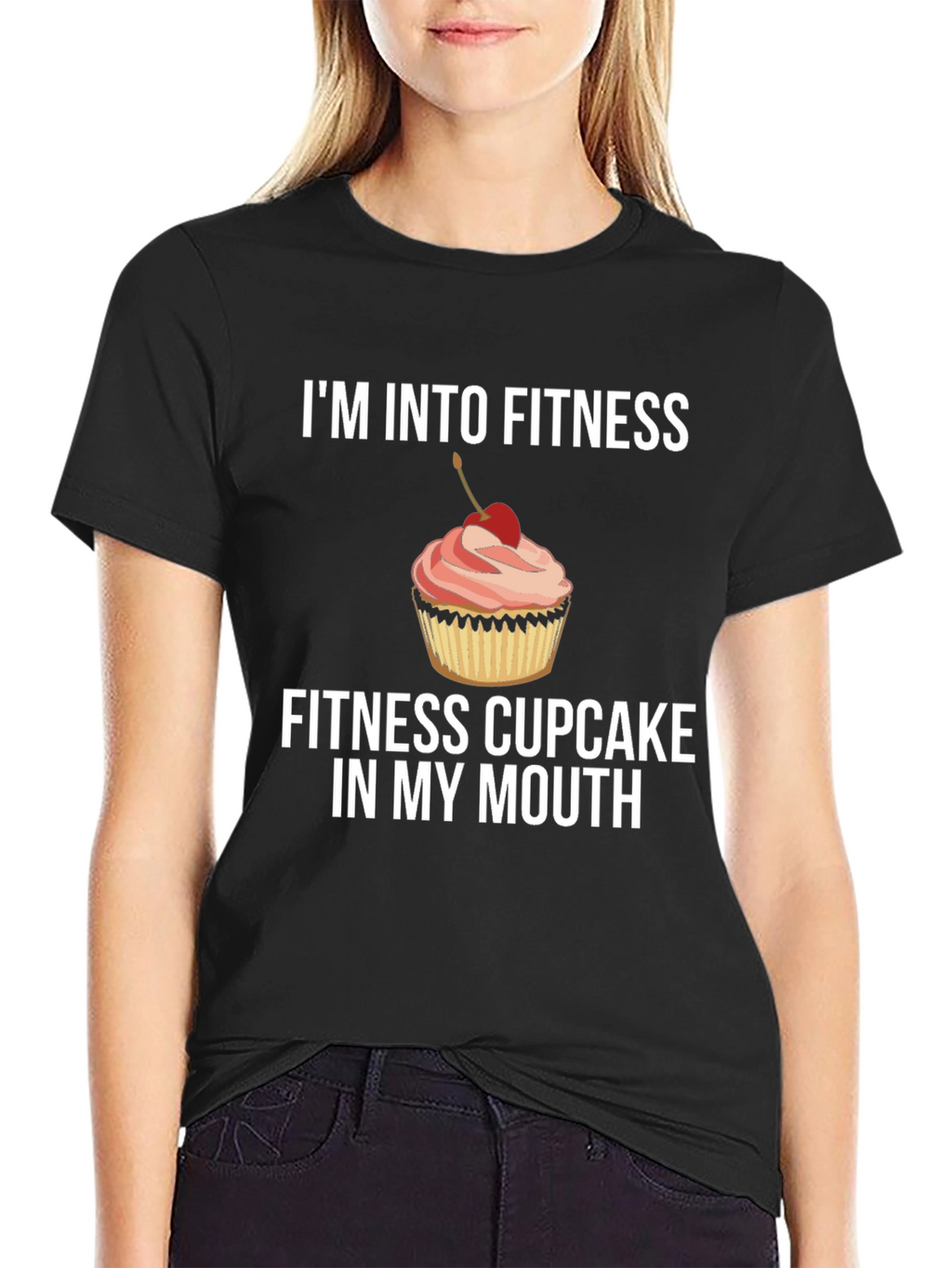 Fitness Cupcake Graphic T-Shirt