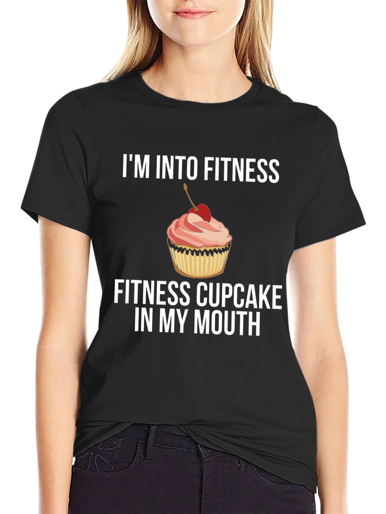 Fitness Cupcake Graphic T-Shirt