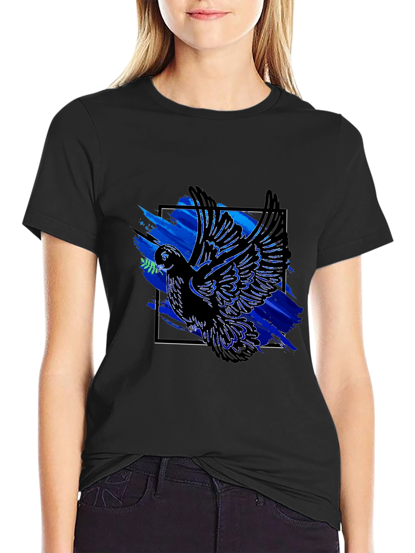 Peace Dove Graphic Tee - Mens Black T-Shirt