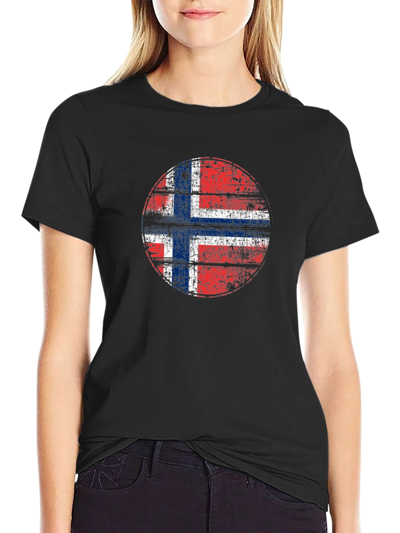 Norway Flag Grunge T-Shirt