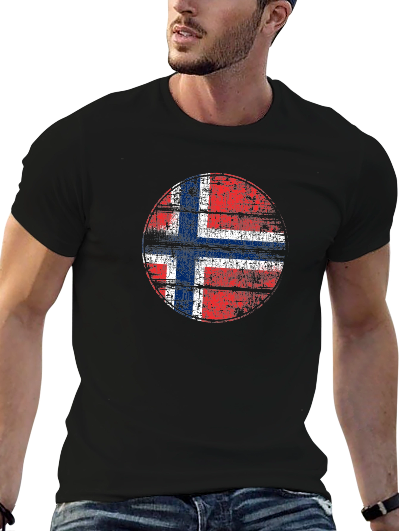 Norway Flag Grunge T-Shirt
