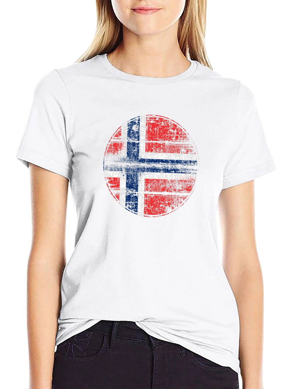 Norway Flag Grunge T-Shirt