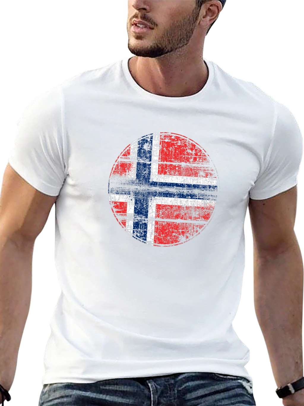 Norway Flag Grunge T-Shirt