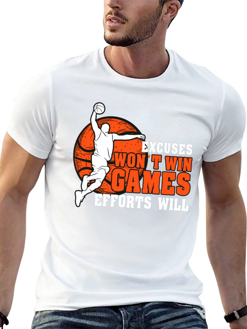Basketball Graphic Tee - Excuses Wont Win