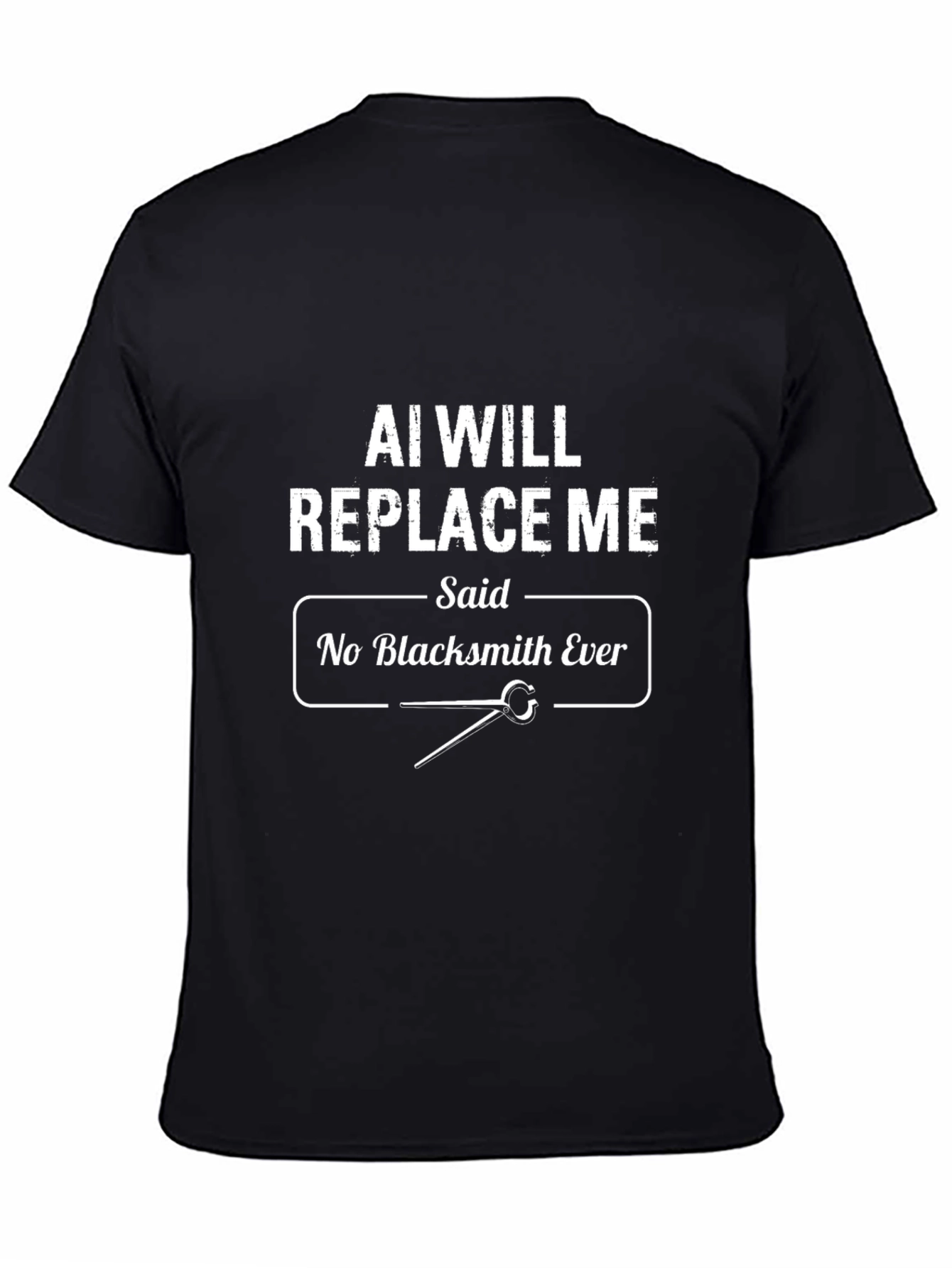 AI Will Replace Me Black T-Shirt