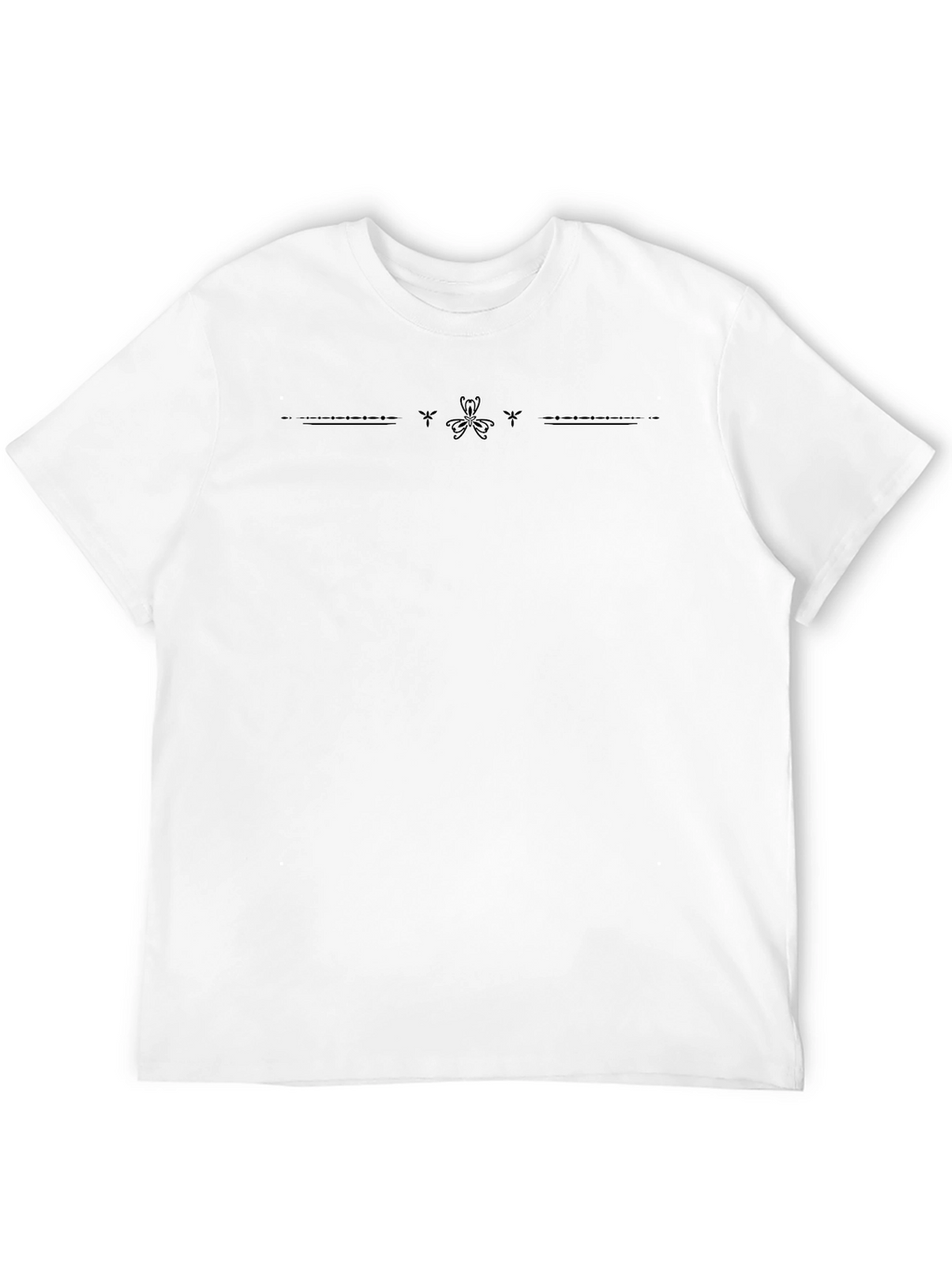 Minimalist Black T-Shirt with Subtle Graphic