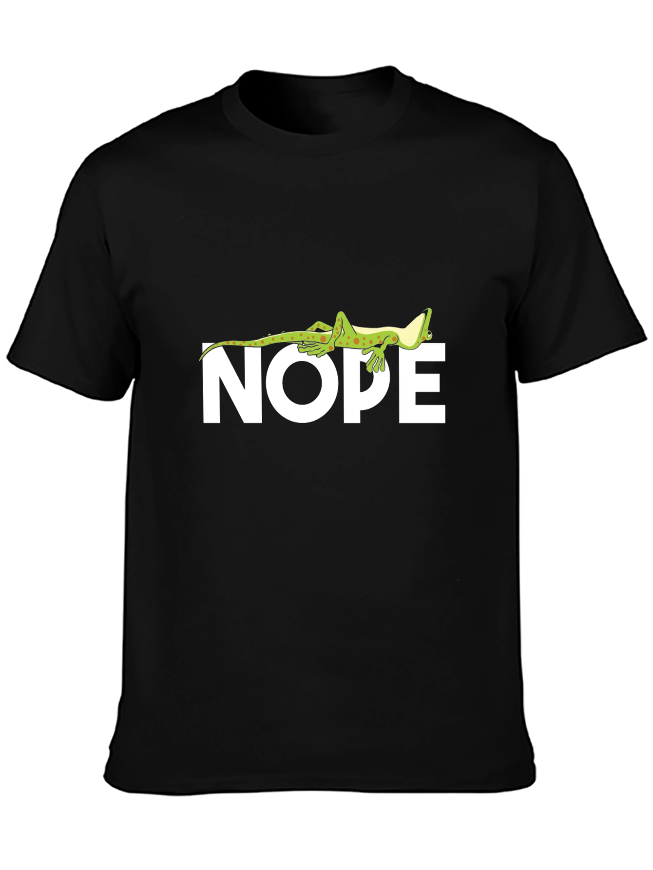 Nope Lizard T-Shirt - Comfy Black Tee