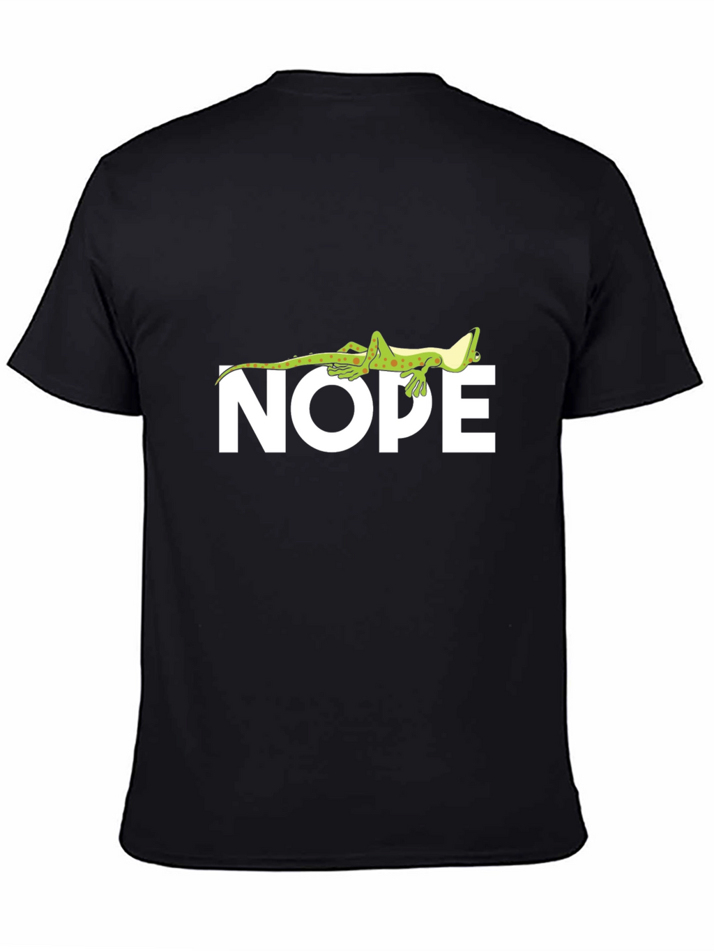 Nope Lizard T-Shirt - Comfy Black Tee