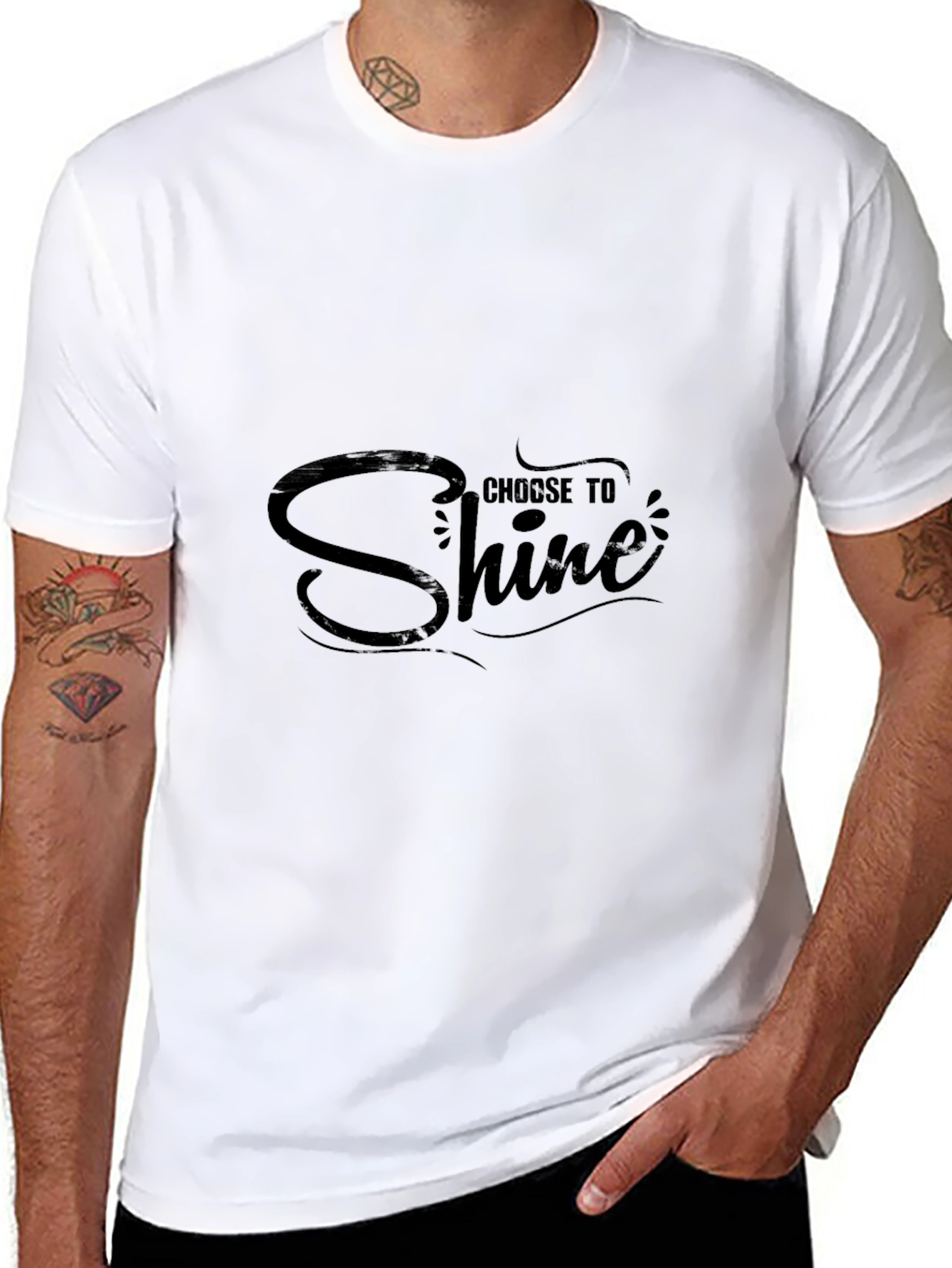 Choose to Shine - Mens Black Graphic Tee