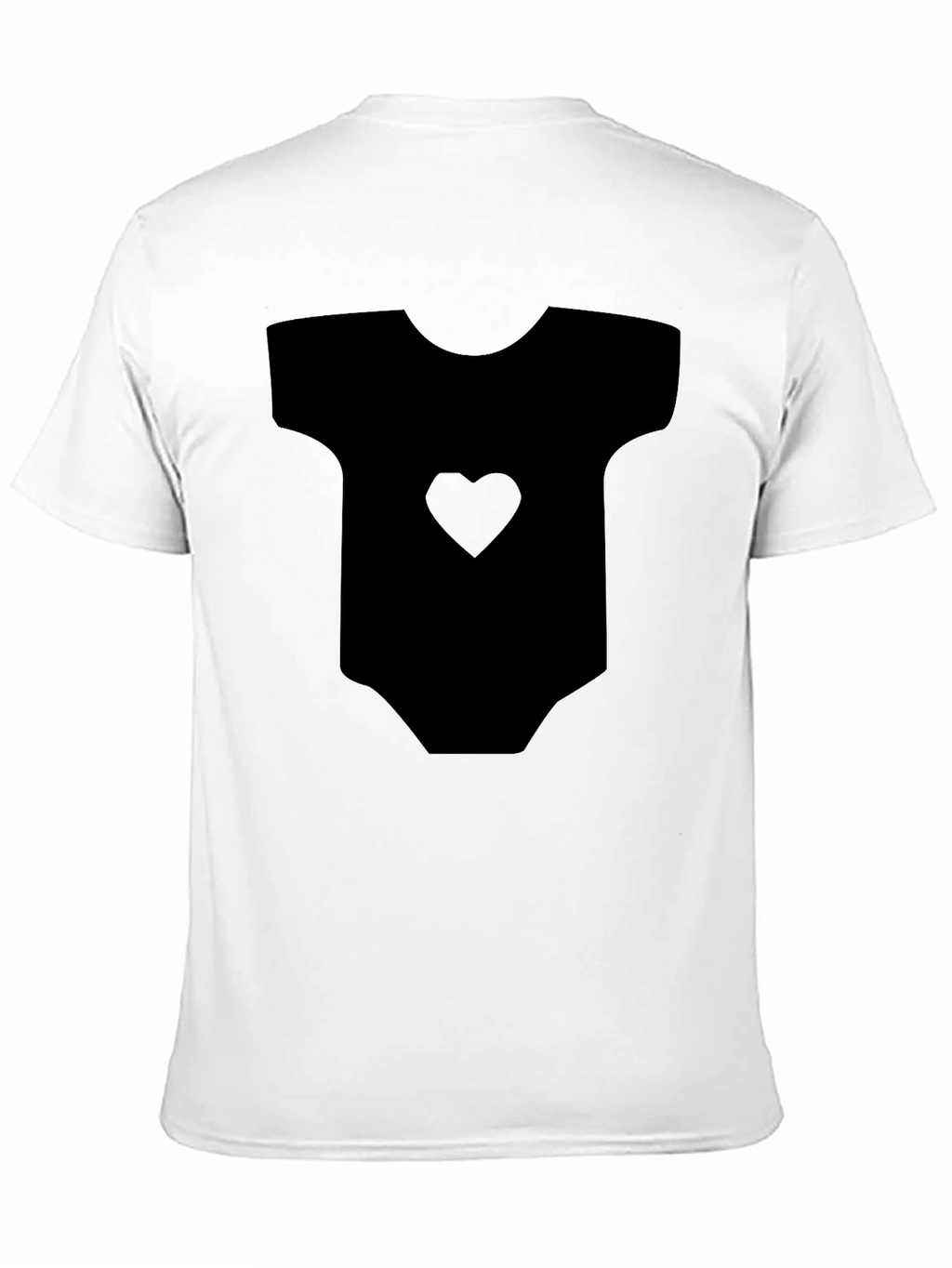 Cute Baby Bodysuit Heart Print Mens Tee