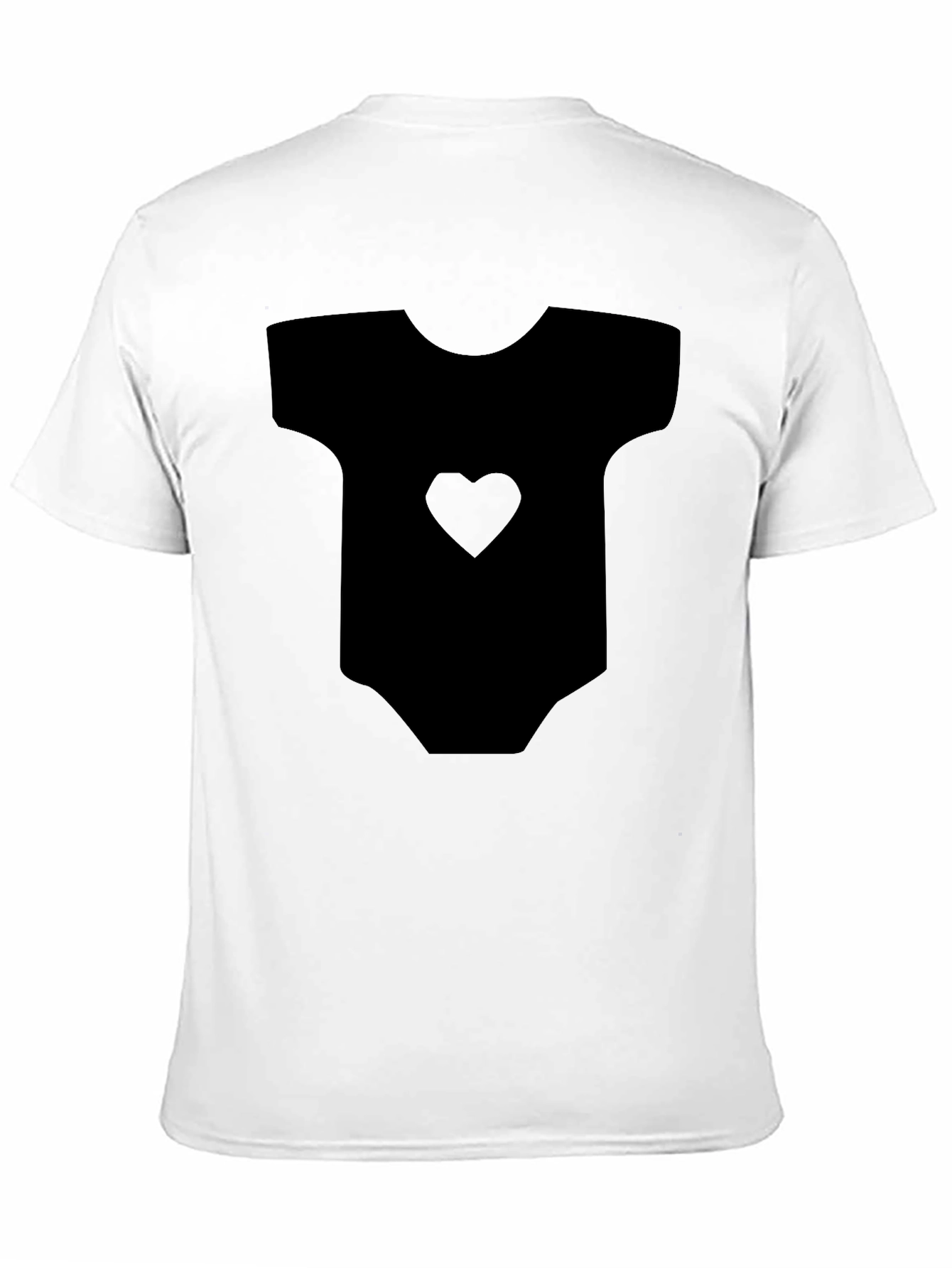 Cute Baby Bodysuit Heart Print Mens Tee
