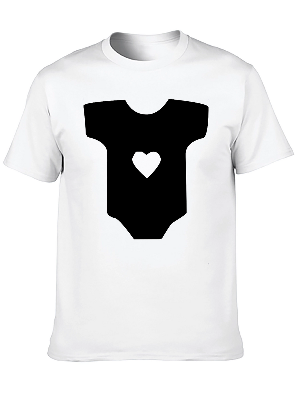 Cute Baby Bodysuit Heart Print Mens Tee