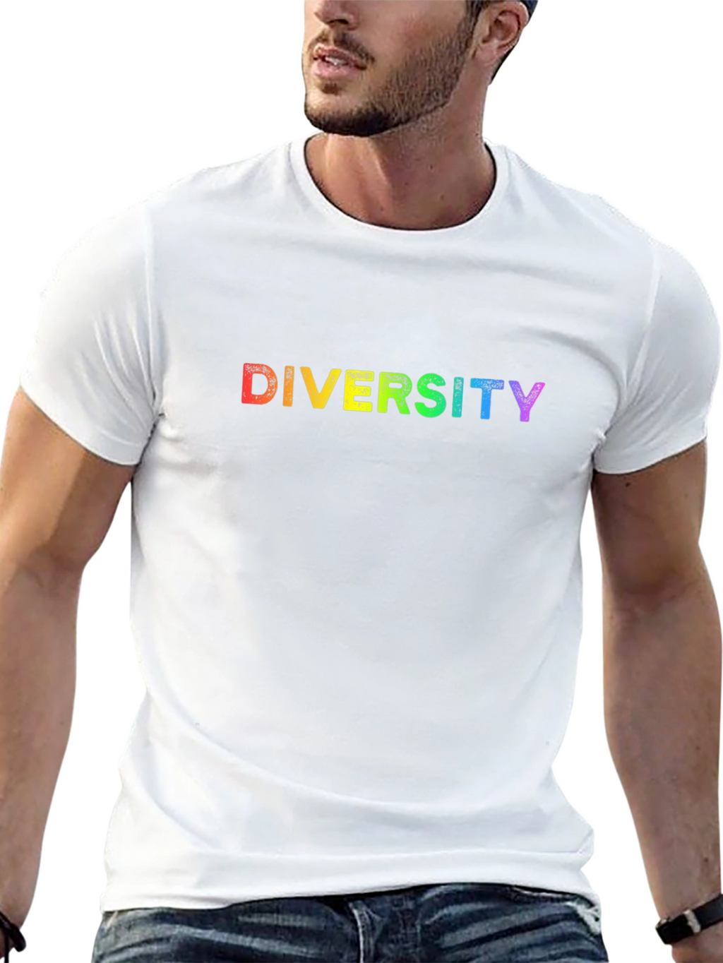 Diversity Rainbow T-Shirt - Black
