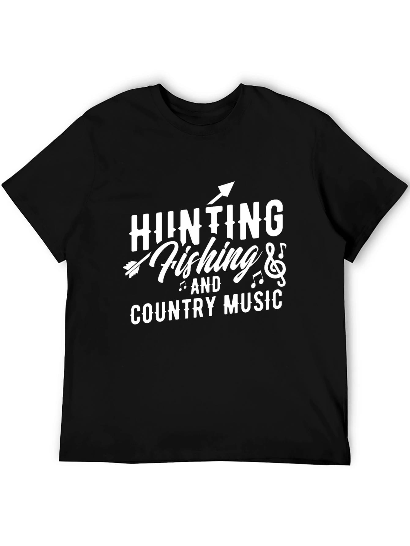 Hunting Fishing Country Music Graphic T-Shirt
