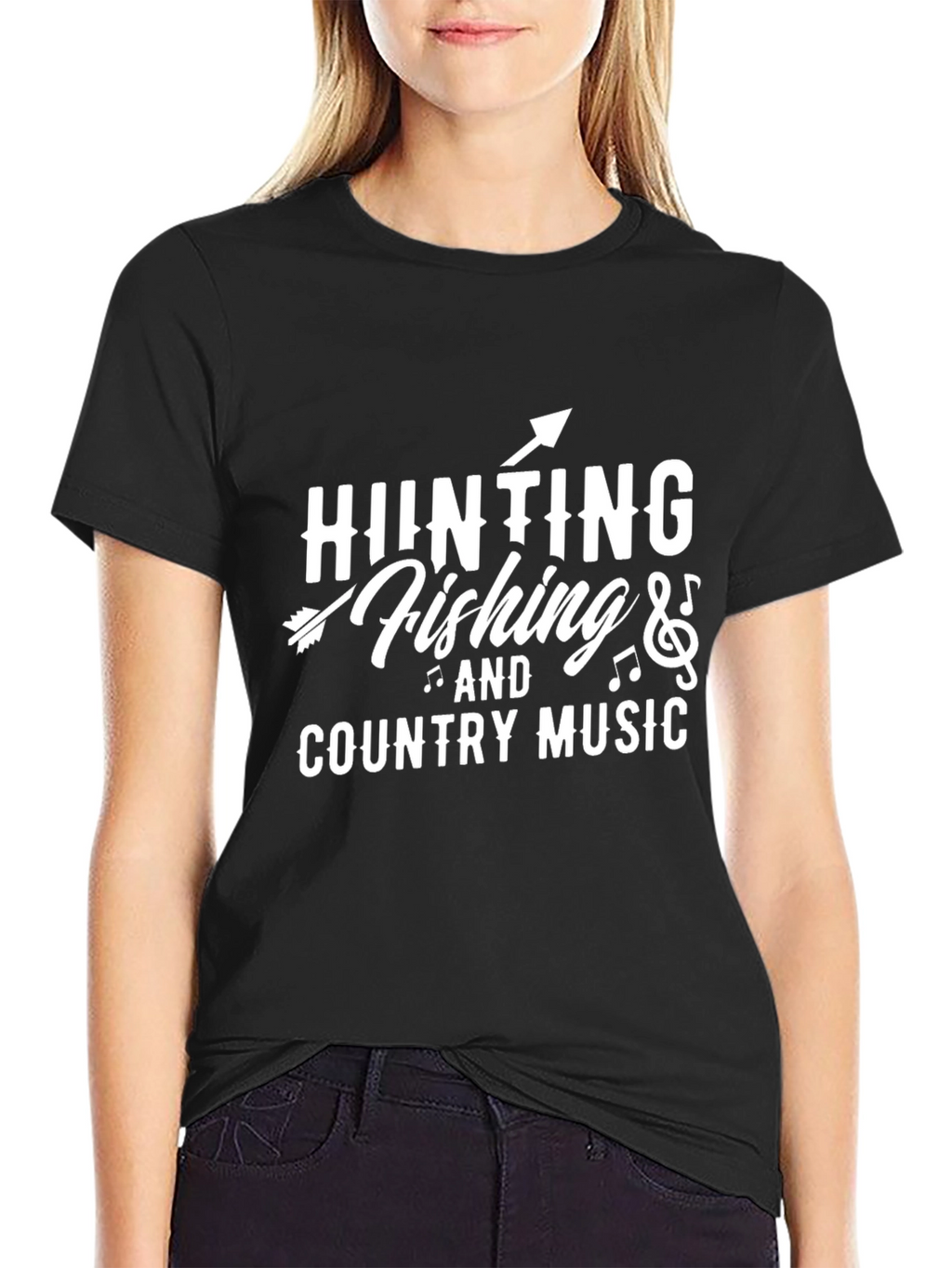Hunting Fishing Country Music Graphic T-Shirt