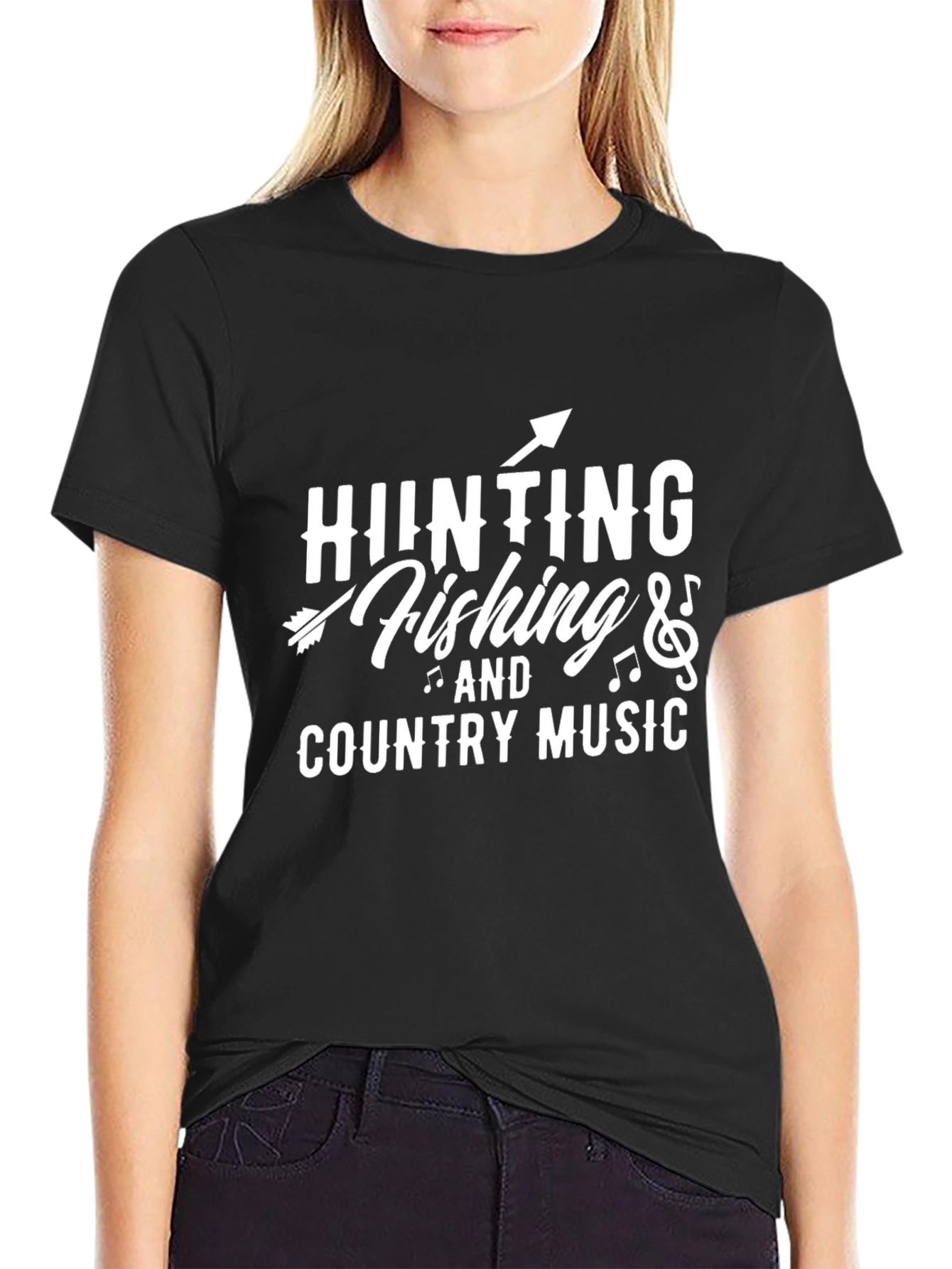 Hunting Fishing Country Music Graphic T-Shirt