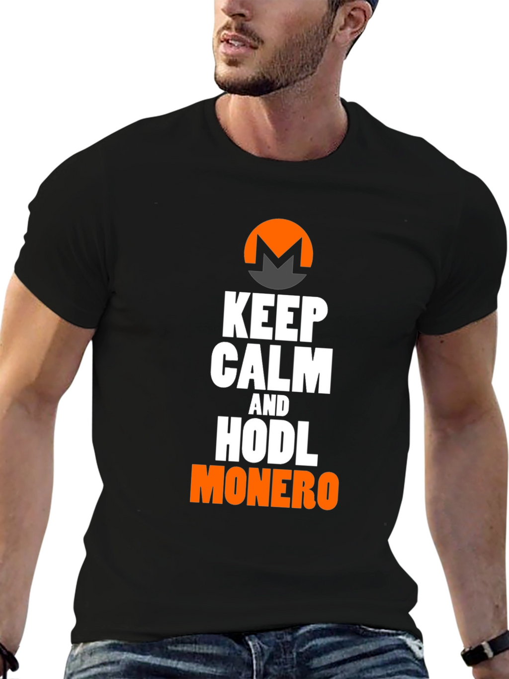 Keep Calm & HODL Monero Black T-Shirt