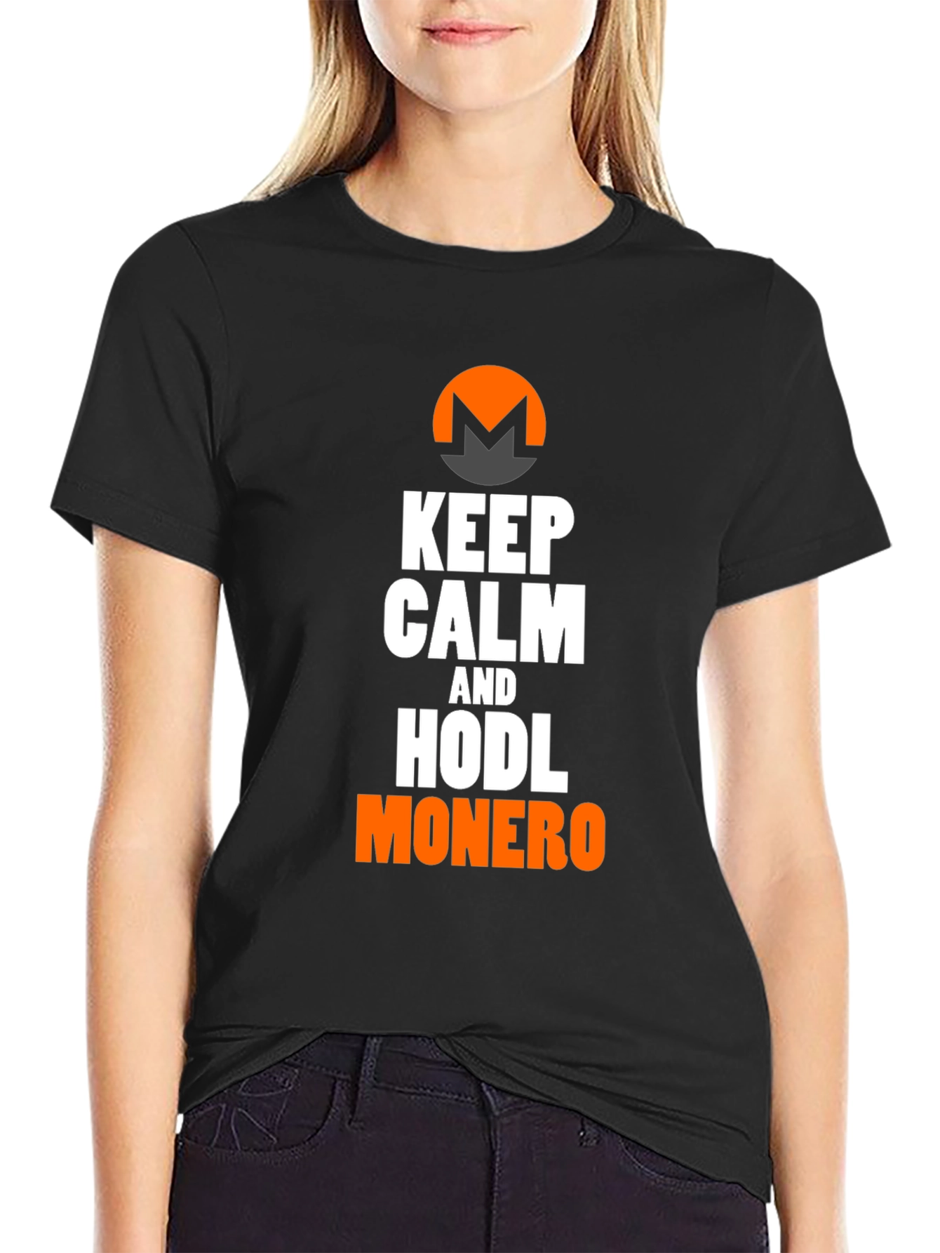 Keep Calm & HODL Monero Black T-Shirt