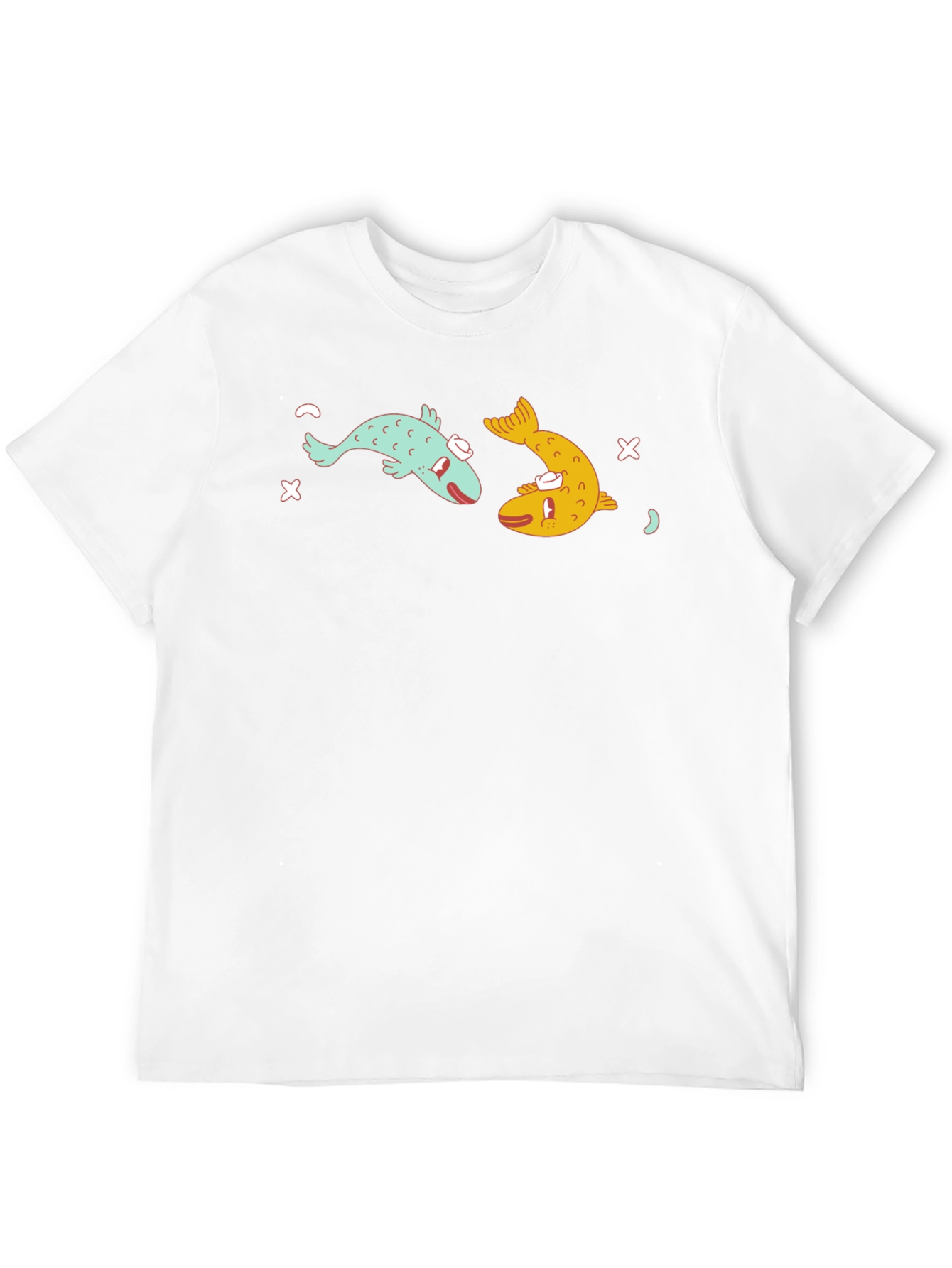 Funny Fish Graphic Black T-Shirt