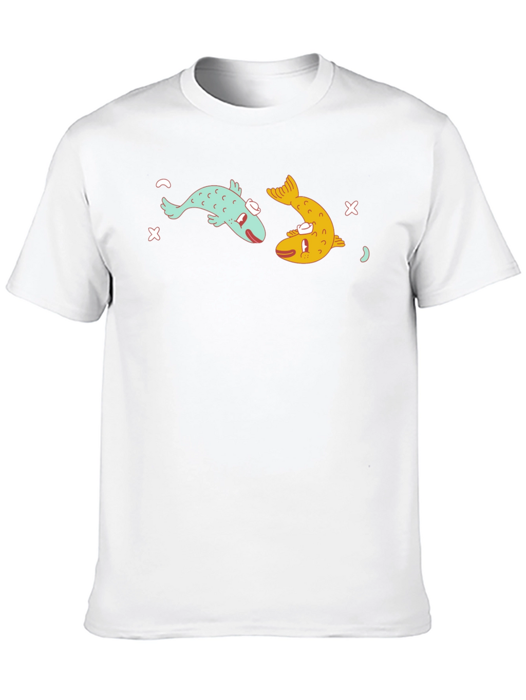 Funny Fish Graphic Black T-Shirt