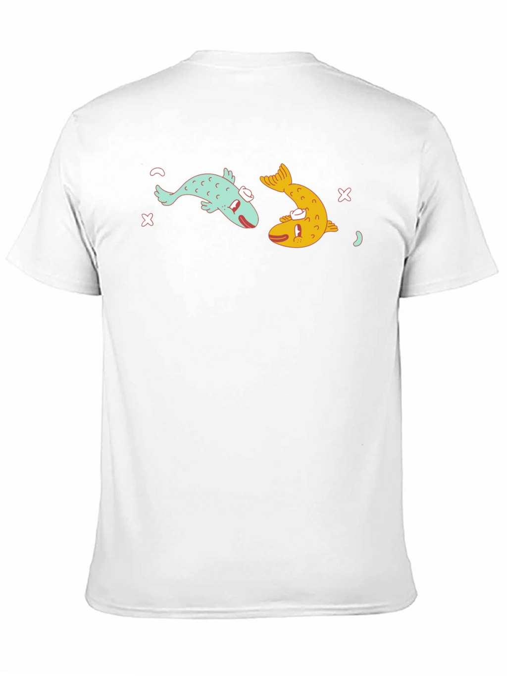 Funny Fish Graphic Black T-Shirt